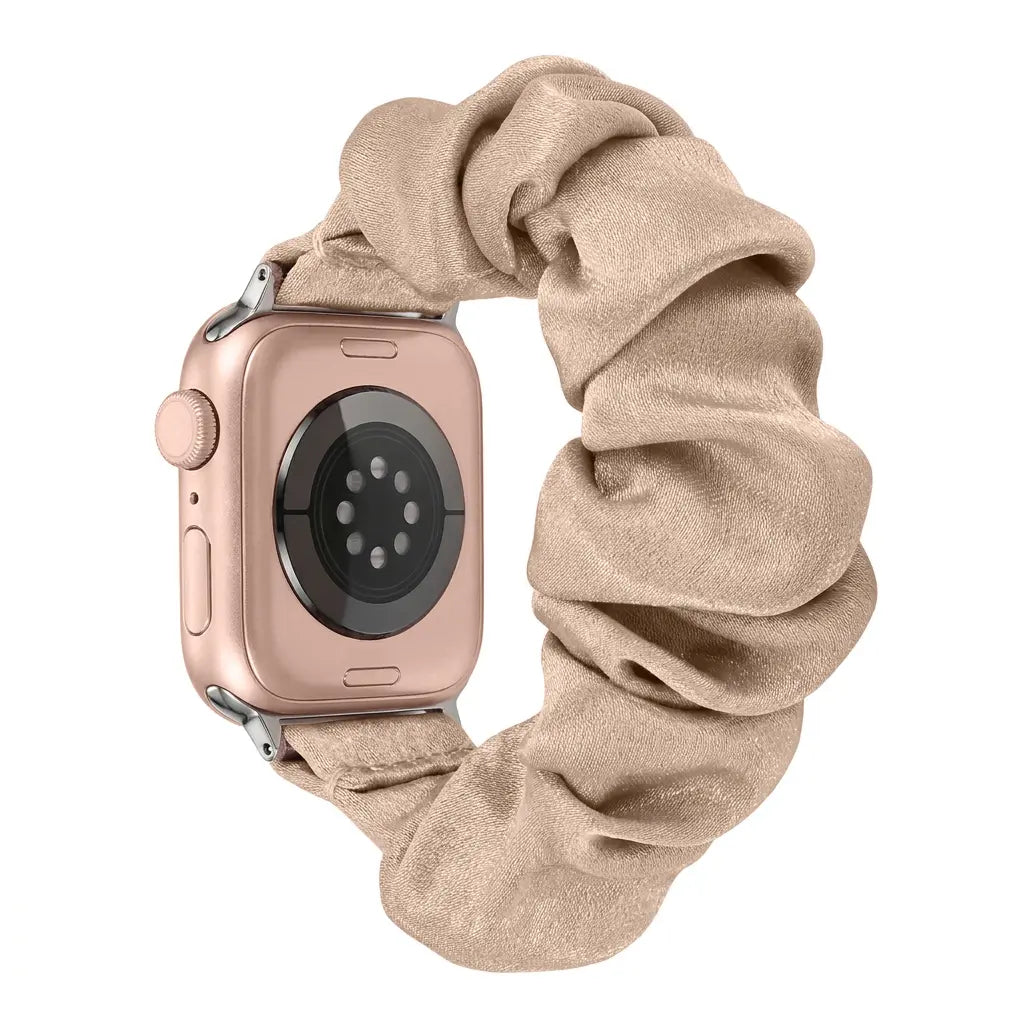 Nylon Scrunchie Strap, champagne