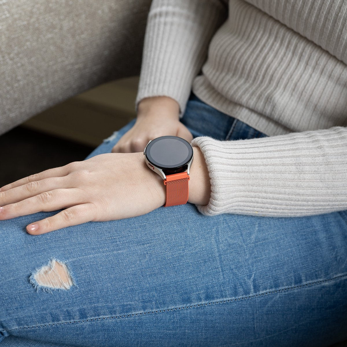 Samsung Galaxy Watch 5 Pro Milanese-Armband (Orange)
