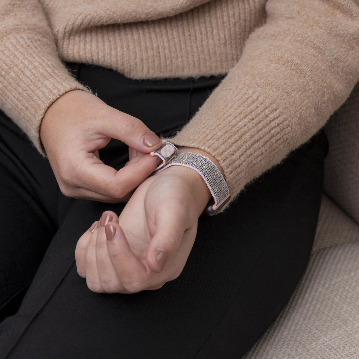 Nylon Strap, pink, lifestyle photo