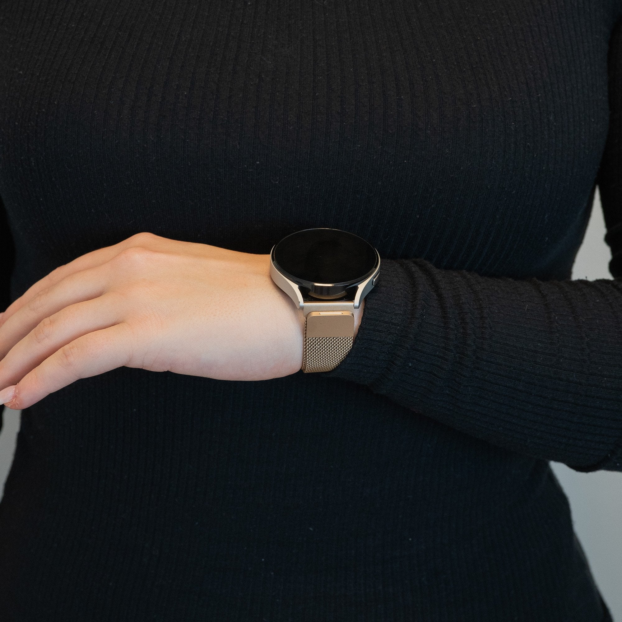 Bandz Garmin Vivoactive 3 Milanese Loop Strap (Champagne Gold)