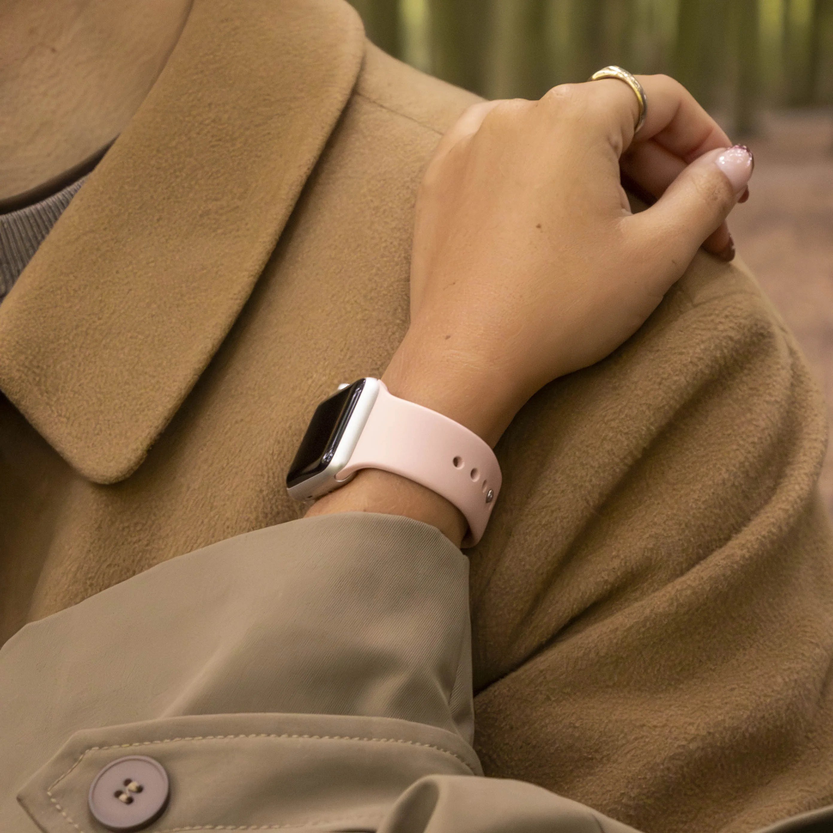 Apple Watch Silikonarmband (Baby Rosa)