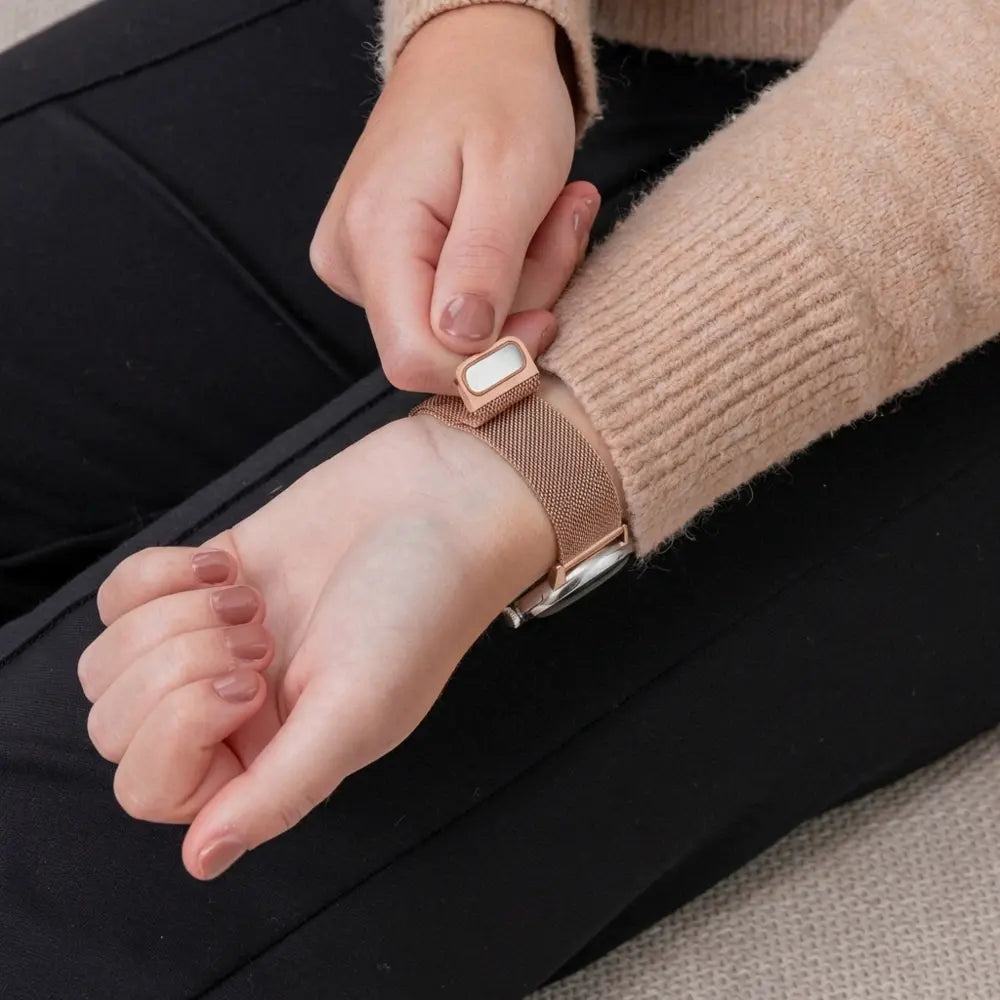 Google Pixel Watch 4 - 41mm Milanese Armband (Rose Gold)