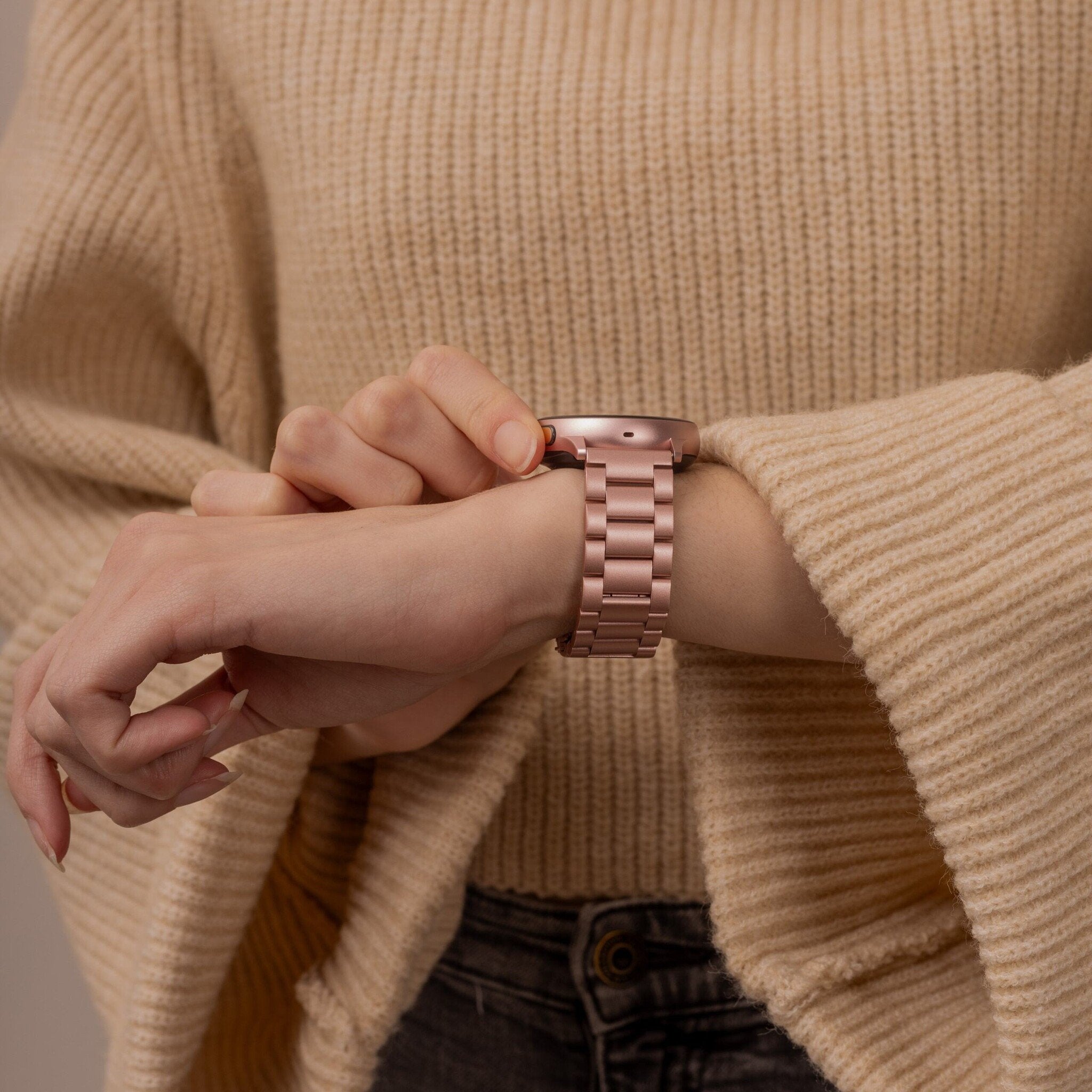 Samsung Galaxy Watch 4 Classic 46mm Stahlarmband (Rosa)