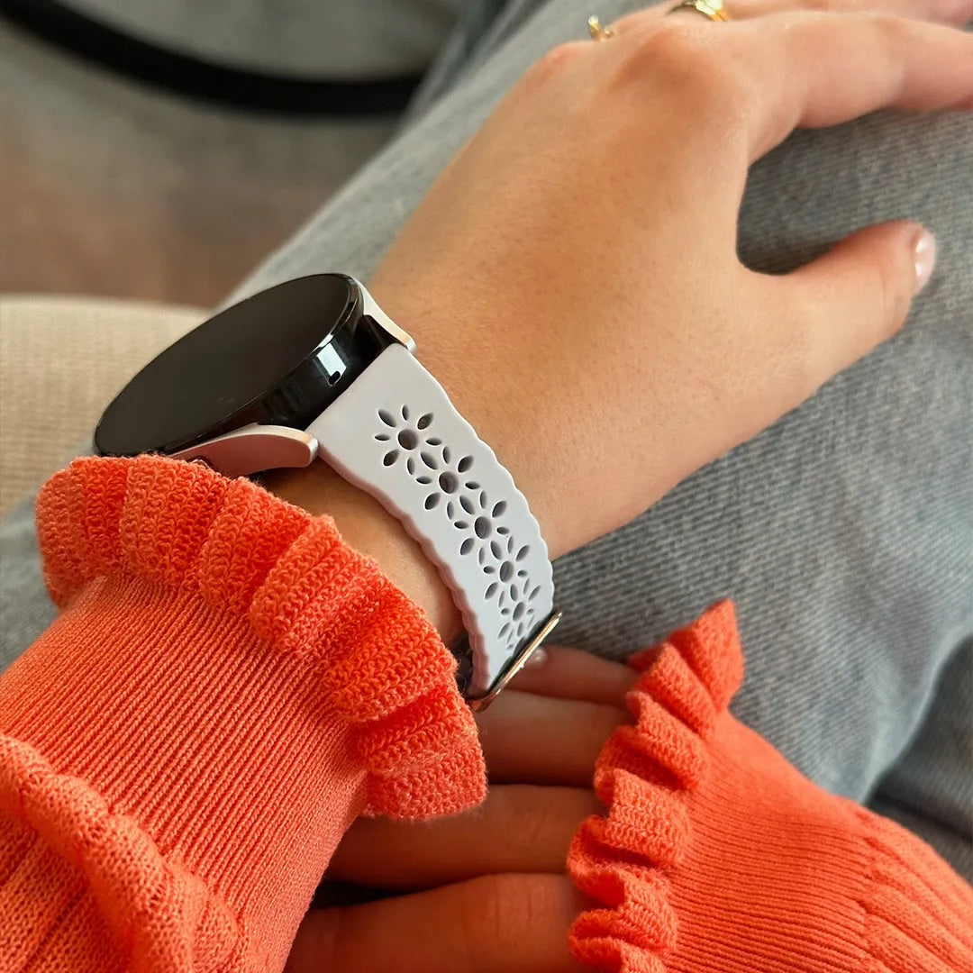 Coros Pace 2 Gemustertes Silikonarmband (Grau)