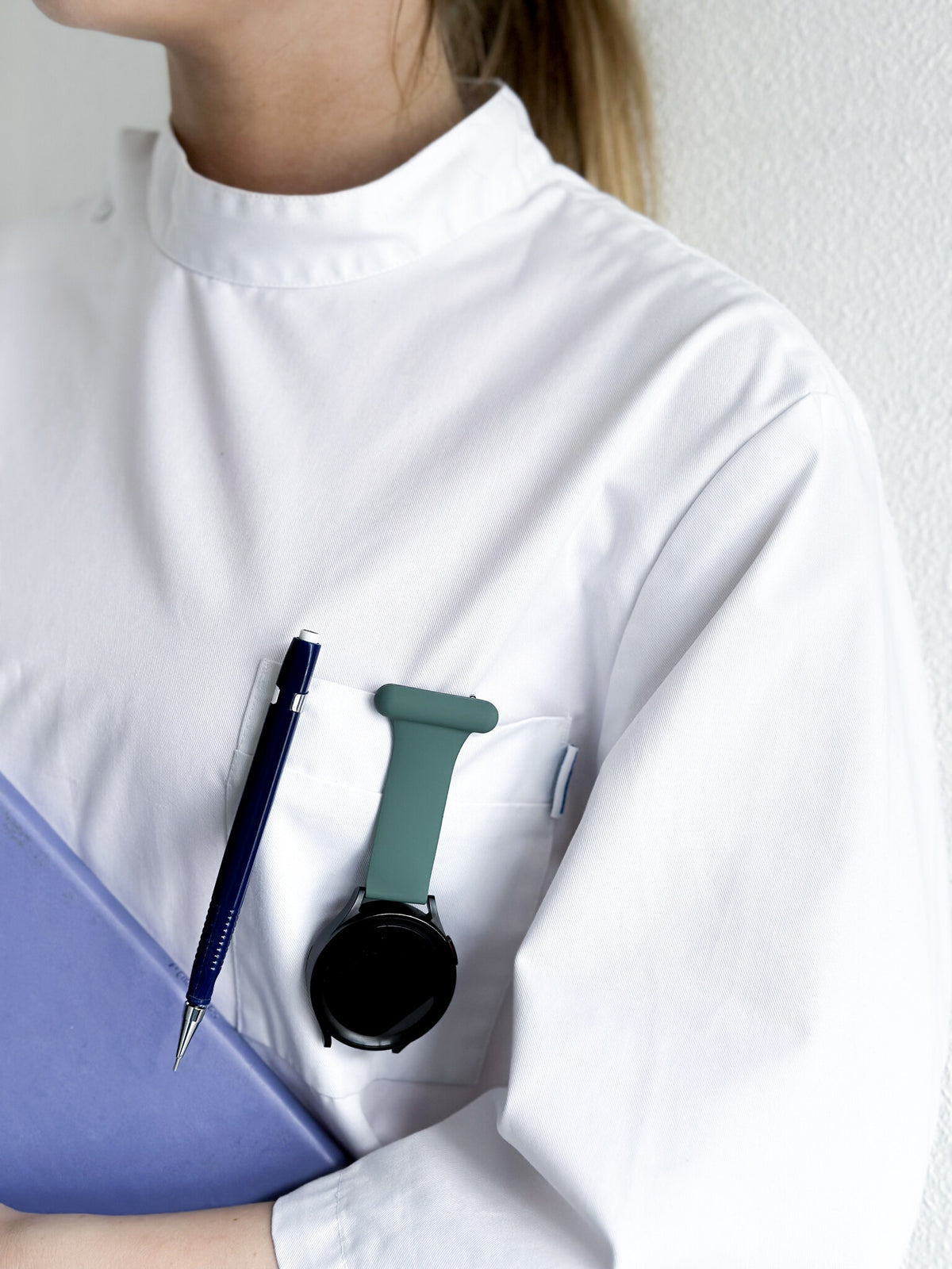 Silicone Nurse Fob, green, lifestyle photo
