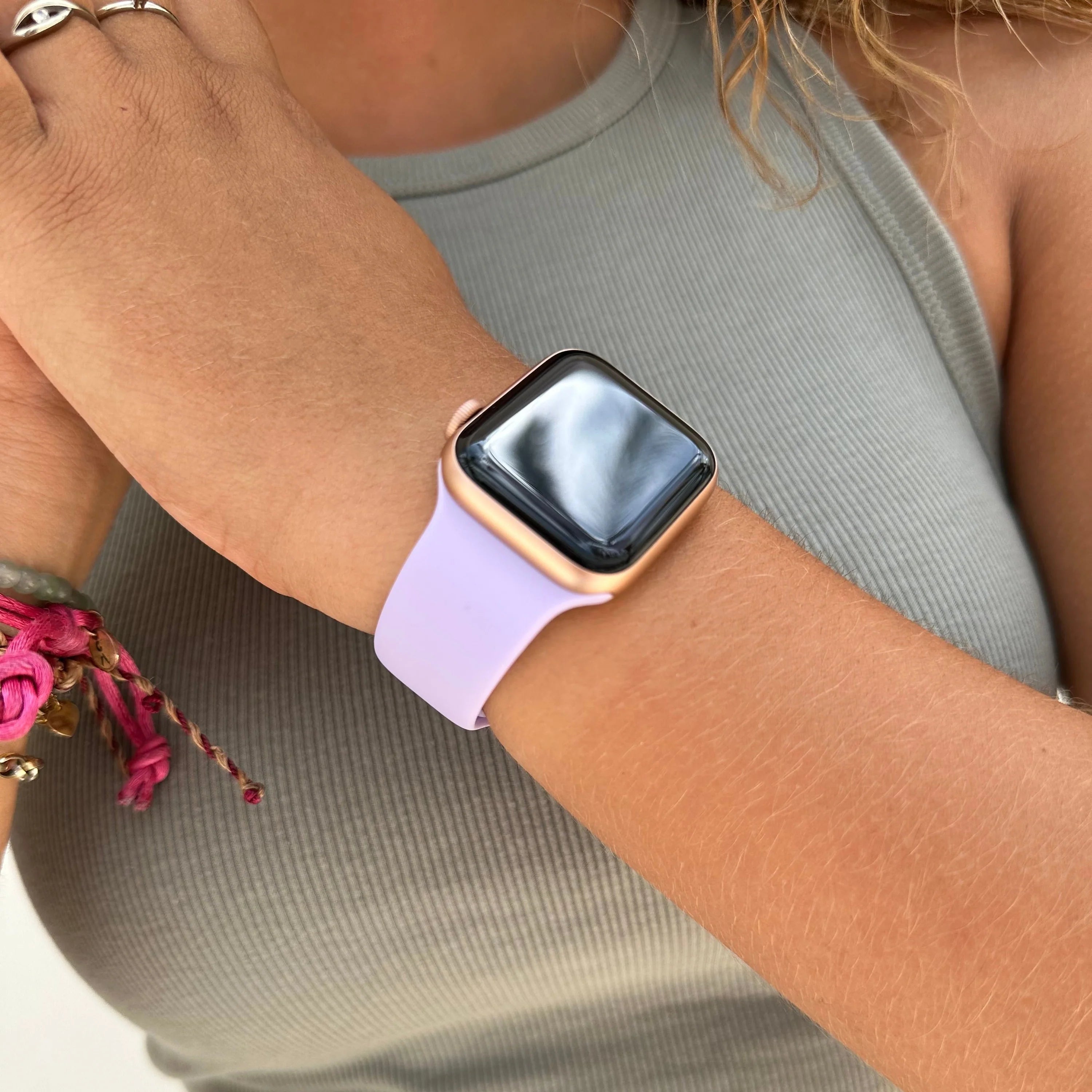 Apple Watch Silikonarmband (Flieder)