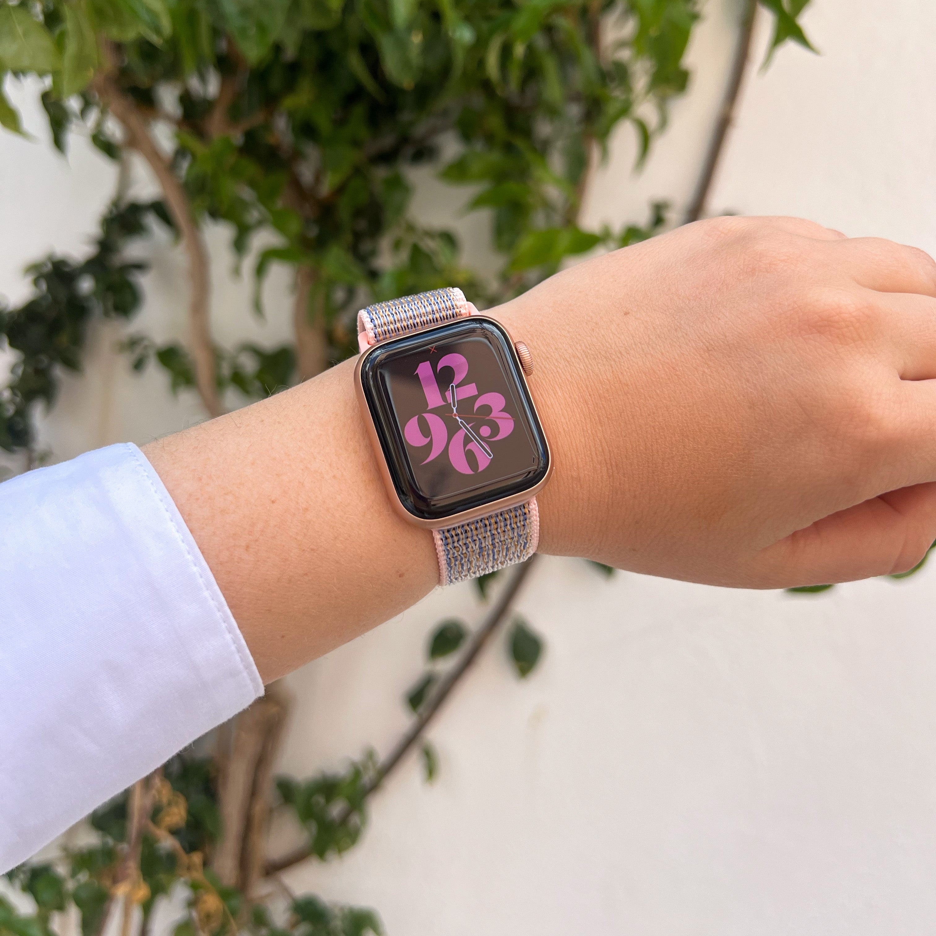 Apple Watch Ultra Nylonarmband (Rosa Sand)