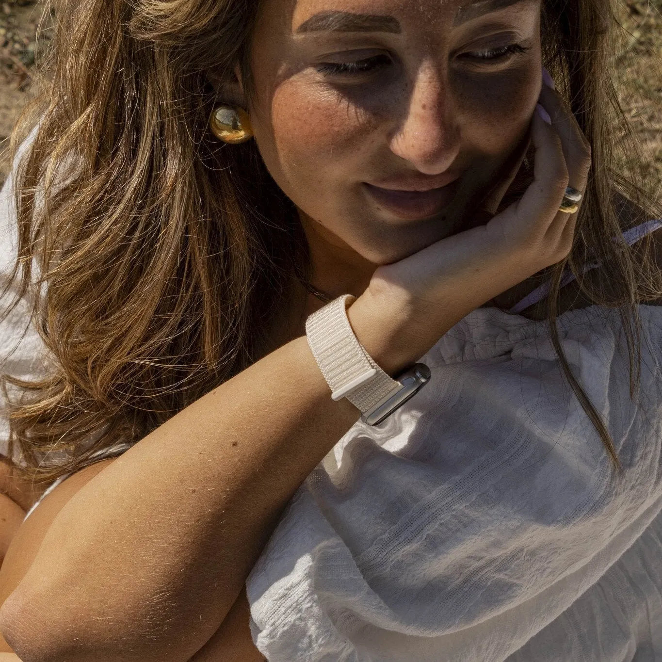 xoxo Wildhearts Apple Watch Nylonarmband (Aprikose)