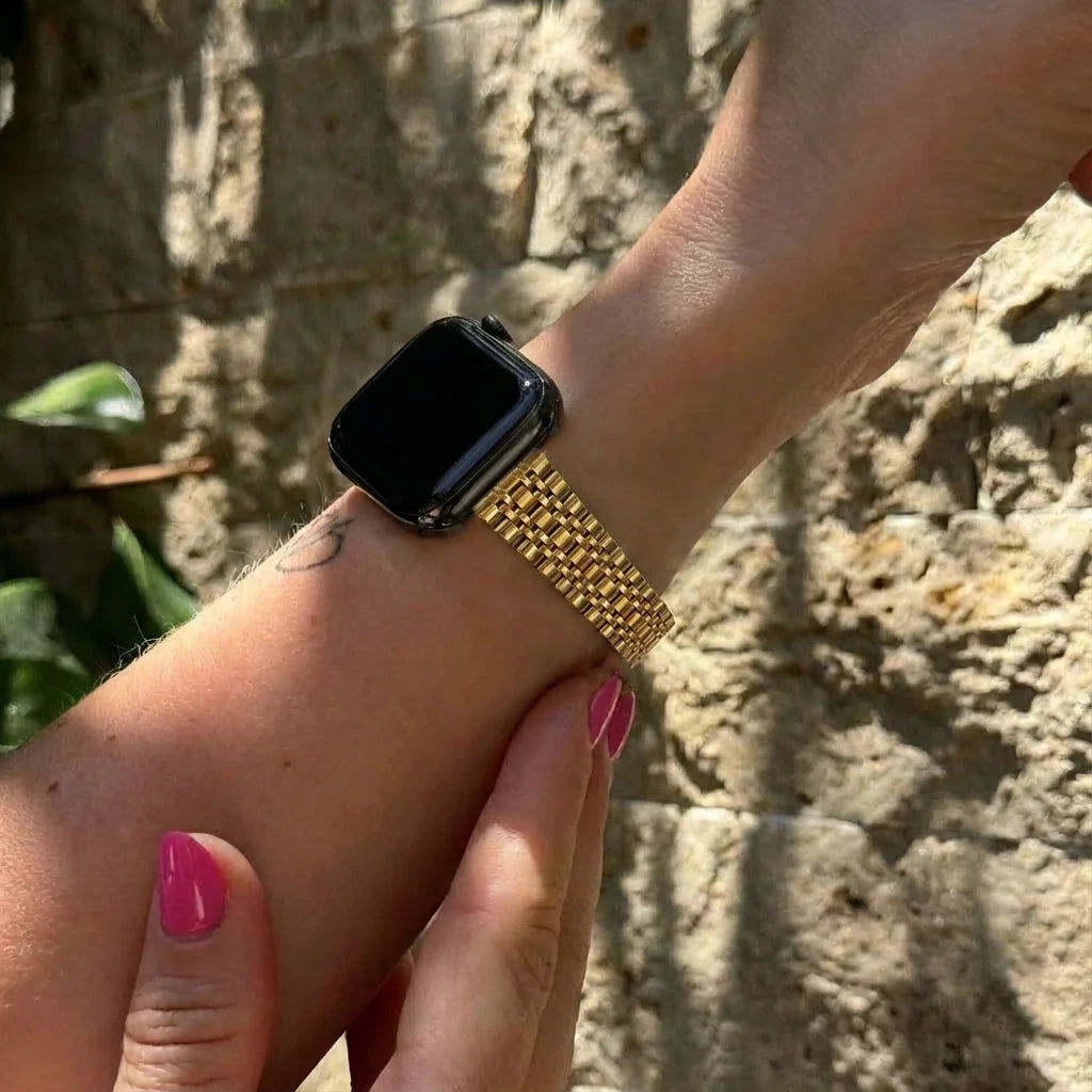 xoxo Wildhearts Apple Watch Stahlarmband 'Slim' (Gold)