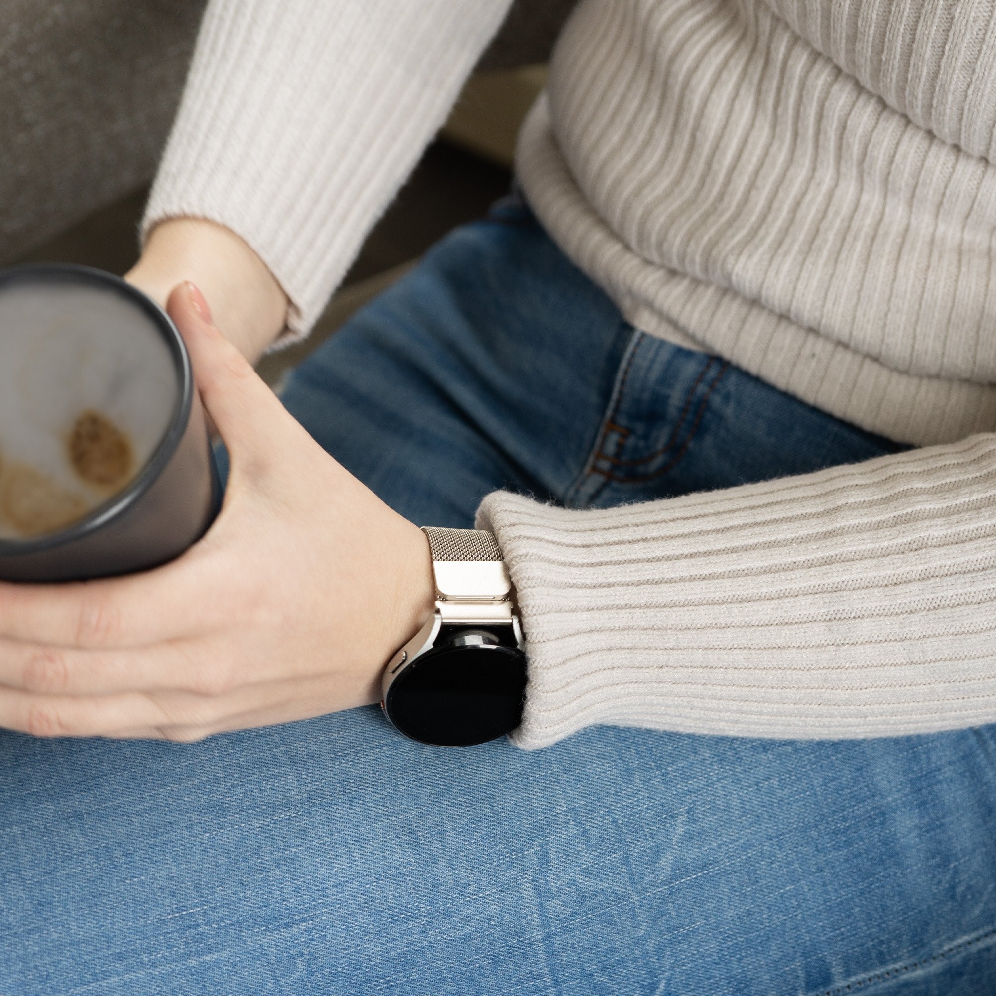 Samsung Galaxy Watch 7 - 44mm Milanese Armband (Polarstern)
