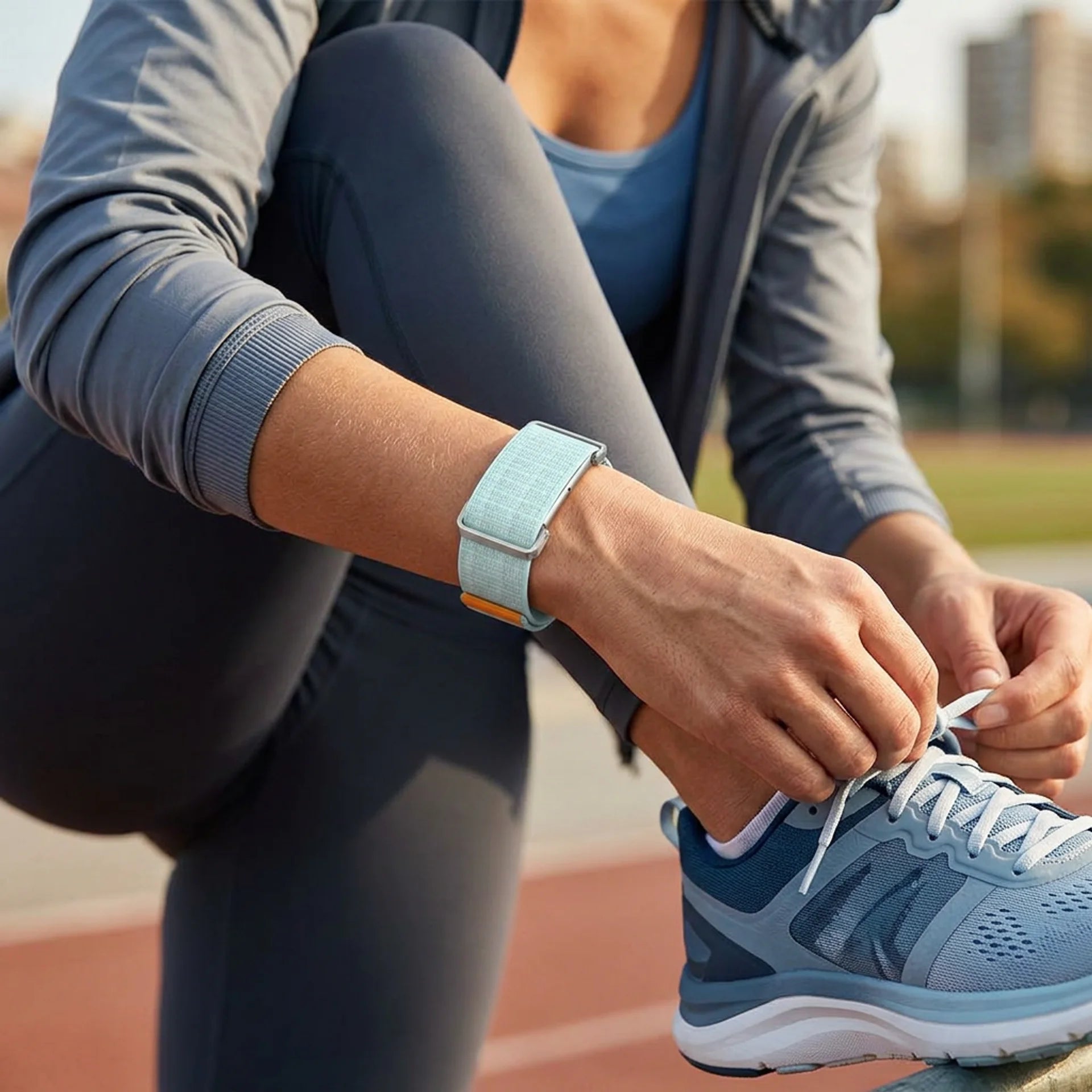 Fitbit Air Nylonband mit Rahmen (Hell Cyan)