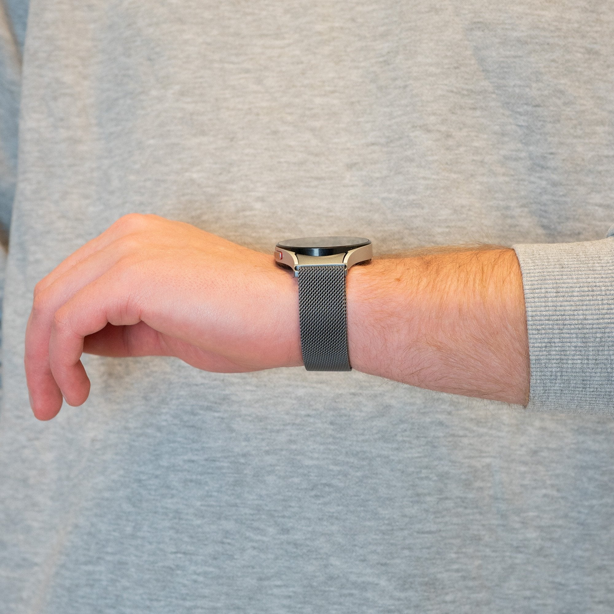 Milanese Loop Strap, grey, lifestyle photo