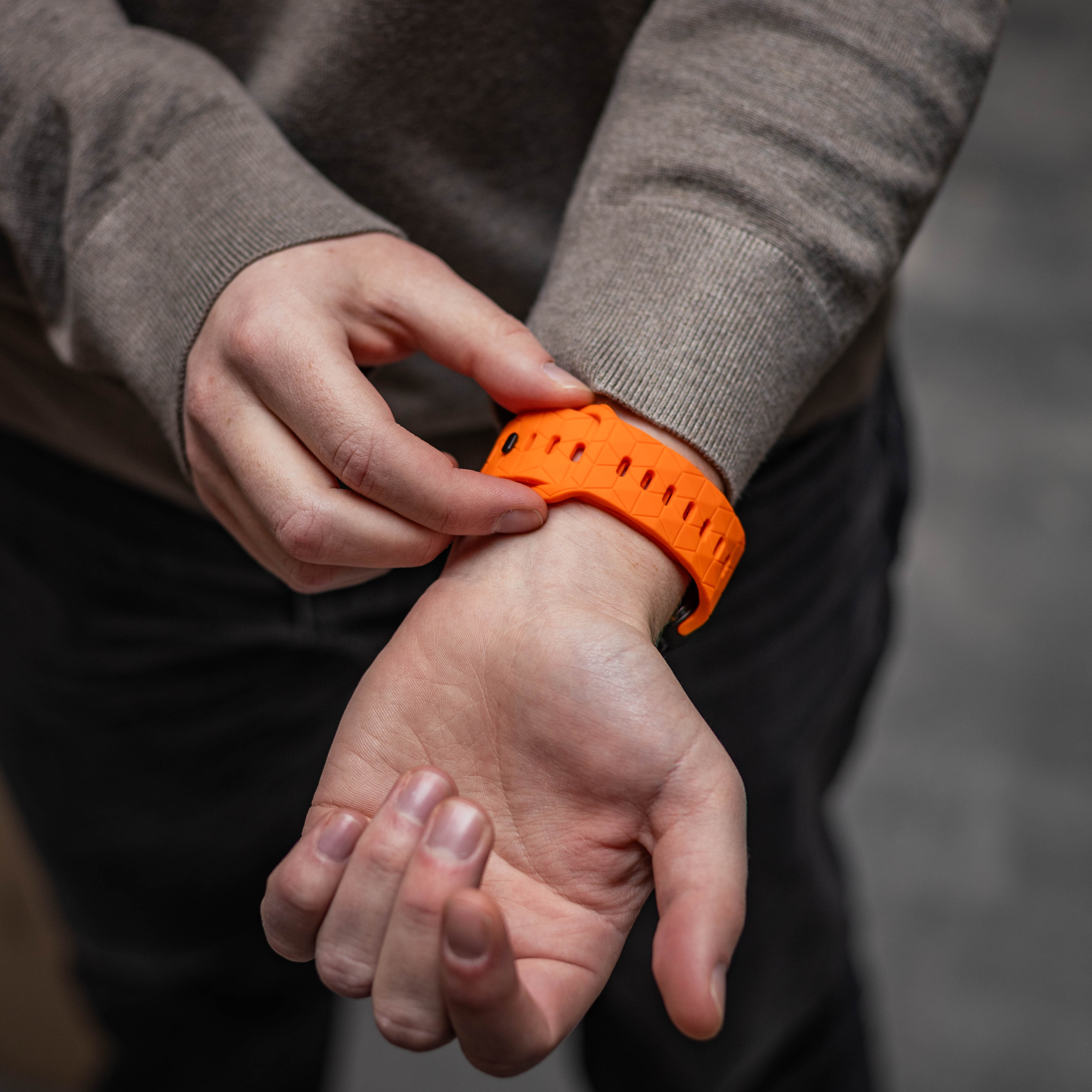 Samsung Galaxy Watch Ultra 2 Silicone Strap Hexagons (Orange)
