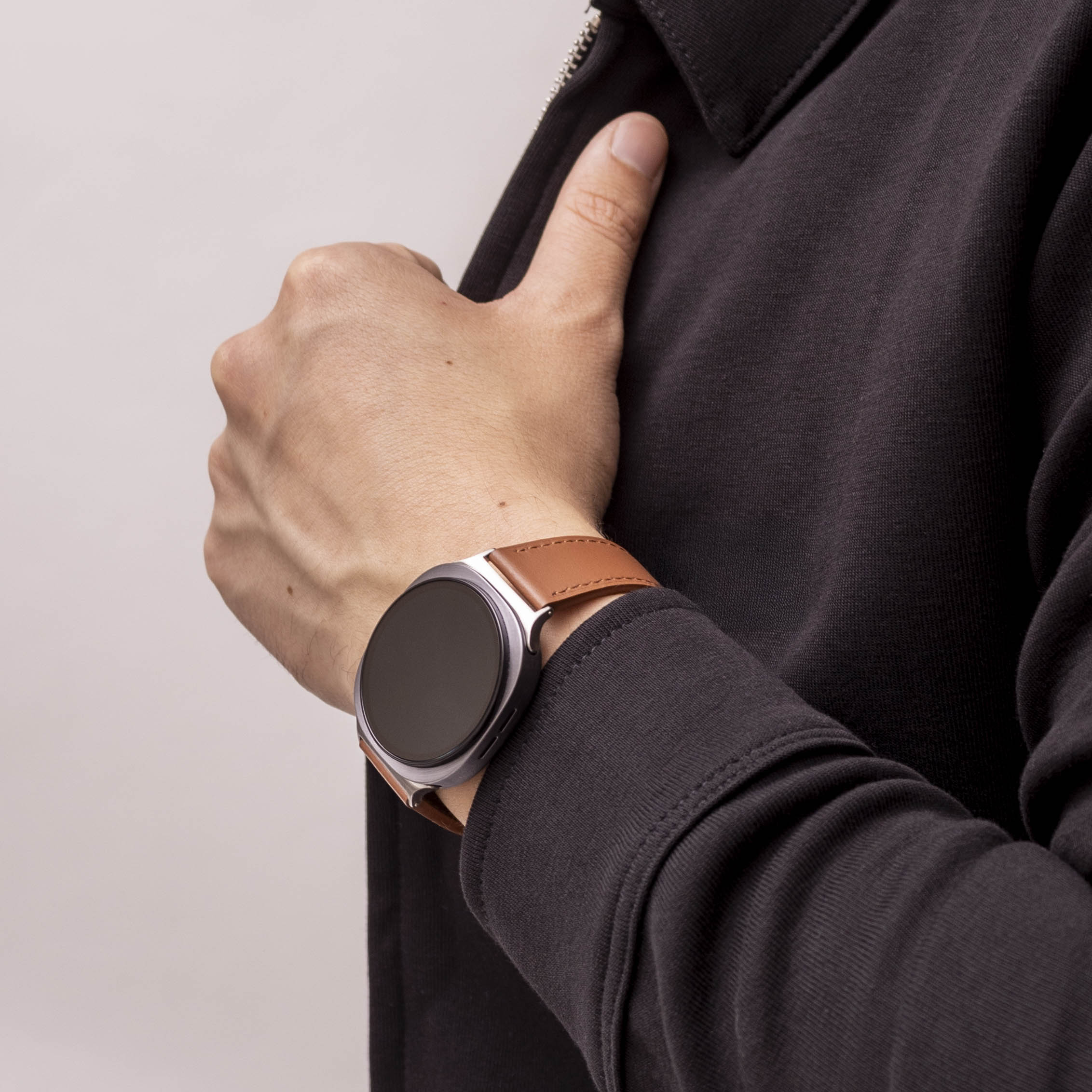 Samsung Galaxy Watch 8 Classic Modern Lederarmband (Braun)