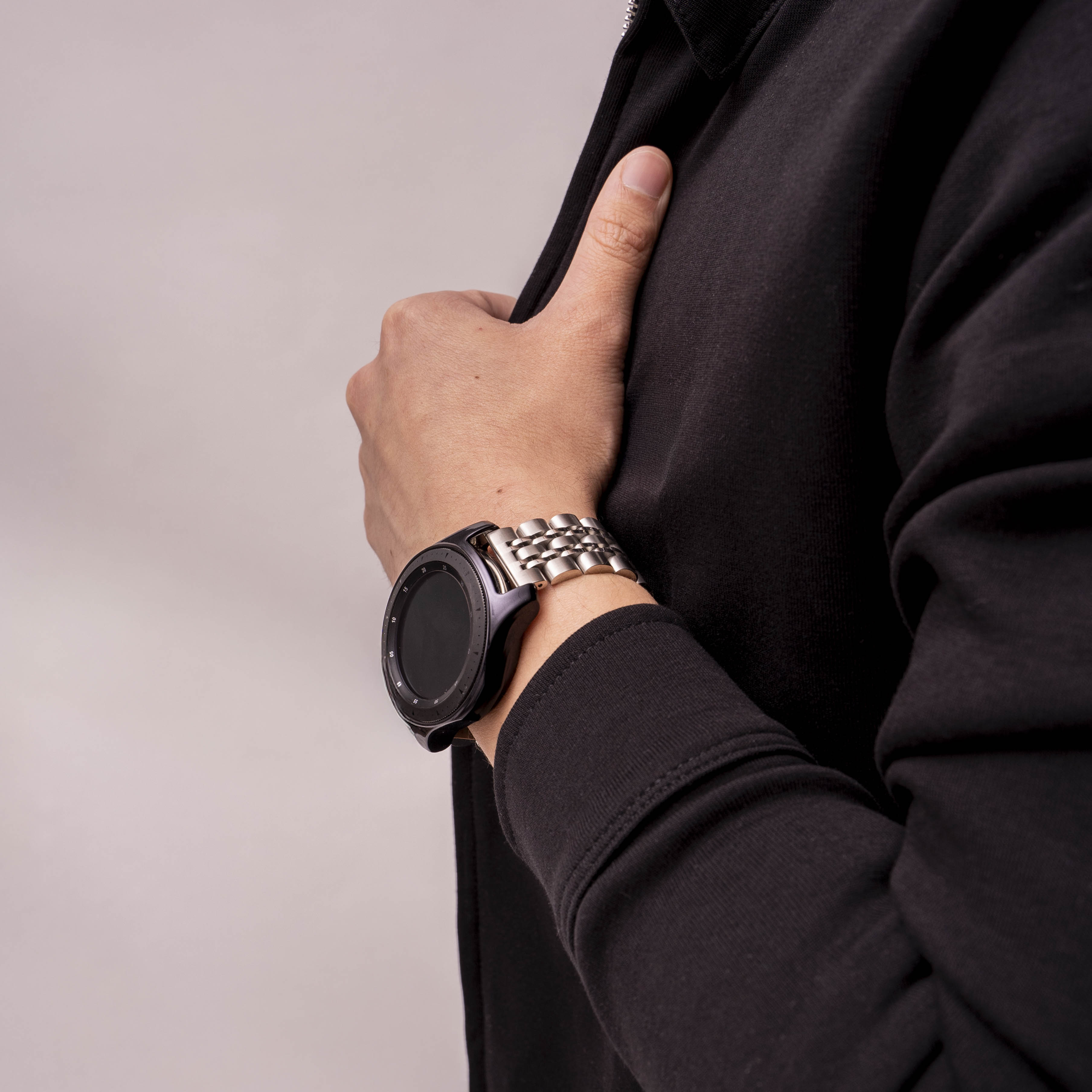 Samsung Galaxy Watch 46mm Duo Gliederarmband (Silber)