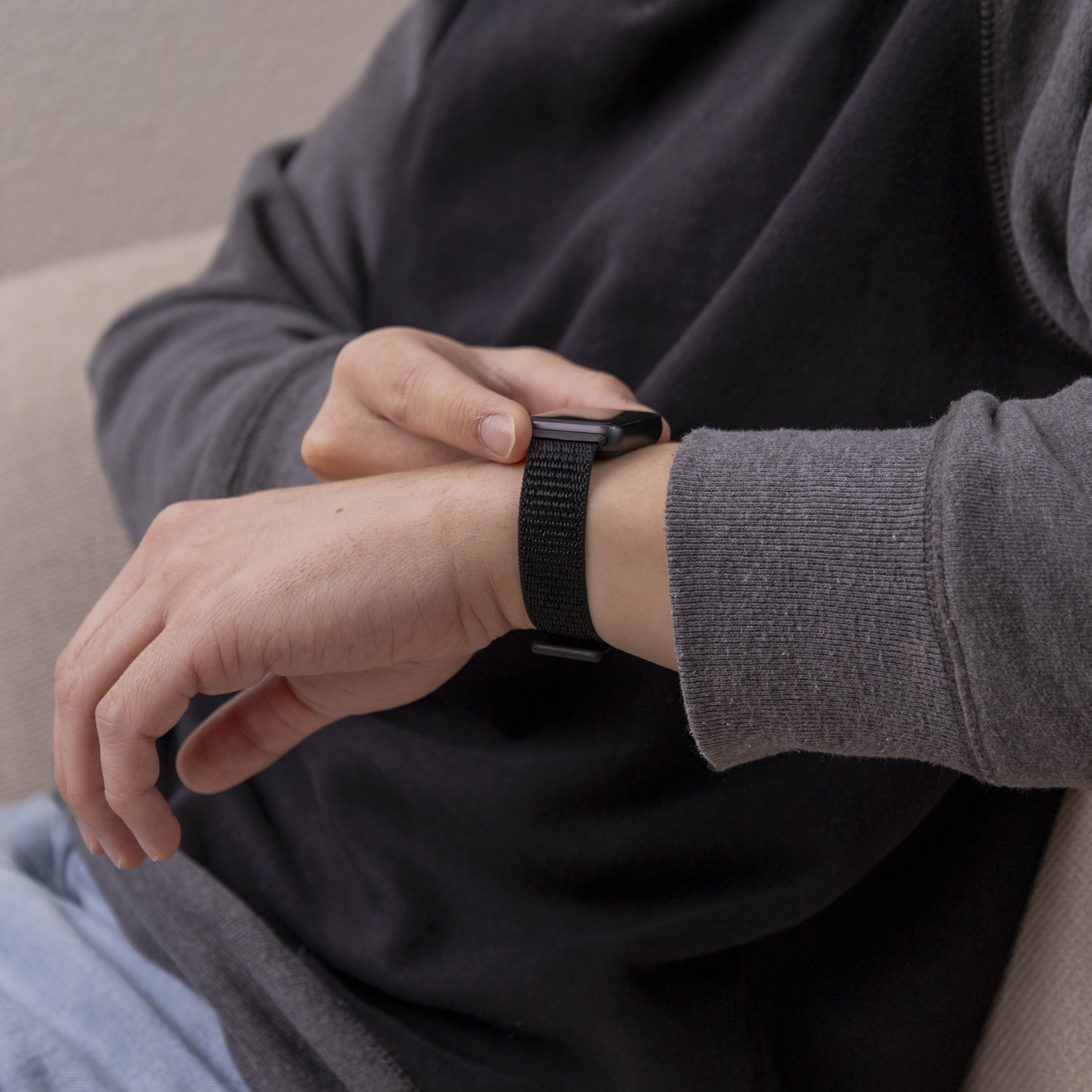 Samsung Galaxy Fit 3 Nylonarmband (Schwarz)