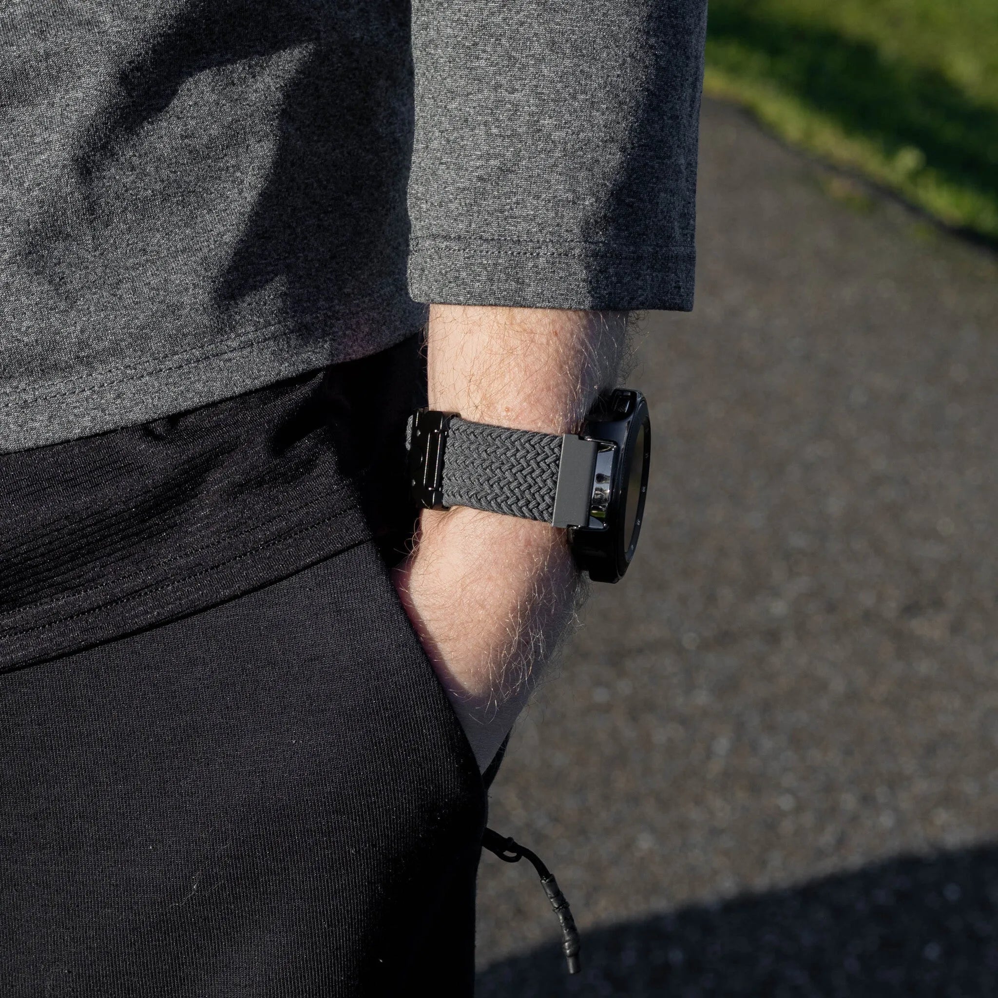 Suunto Nautic S Geflochtenes Armband mit P-Schnalle (Grau)