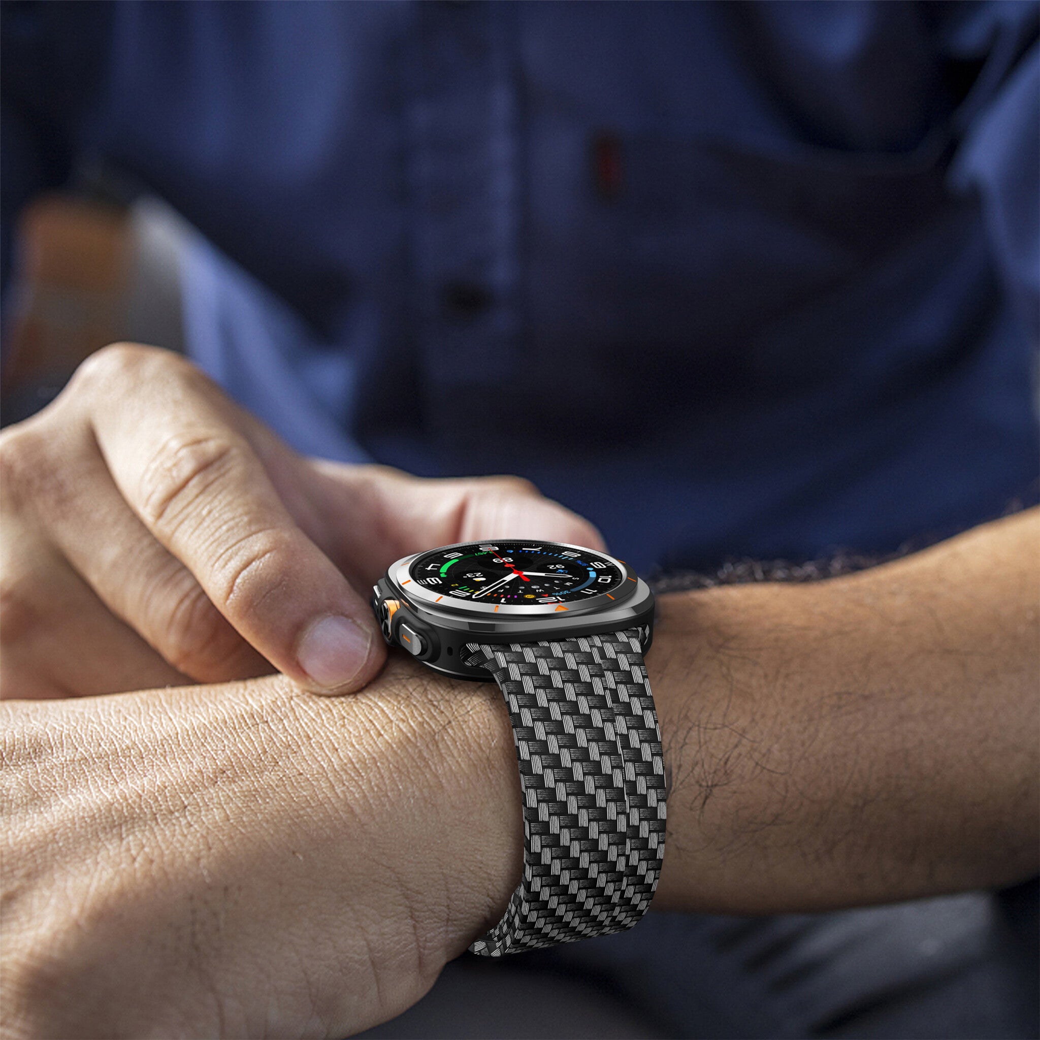 Carbon Fiber Samsung Galaxy Watch Ultra Silikonarmband