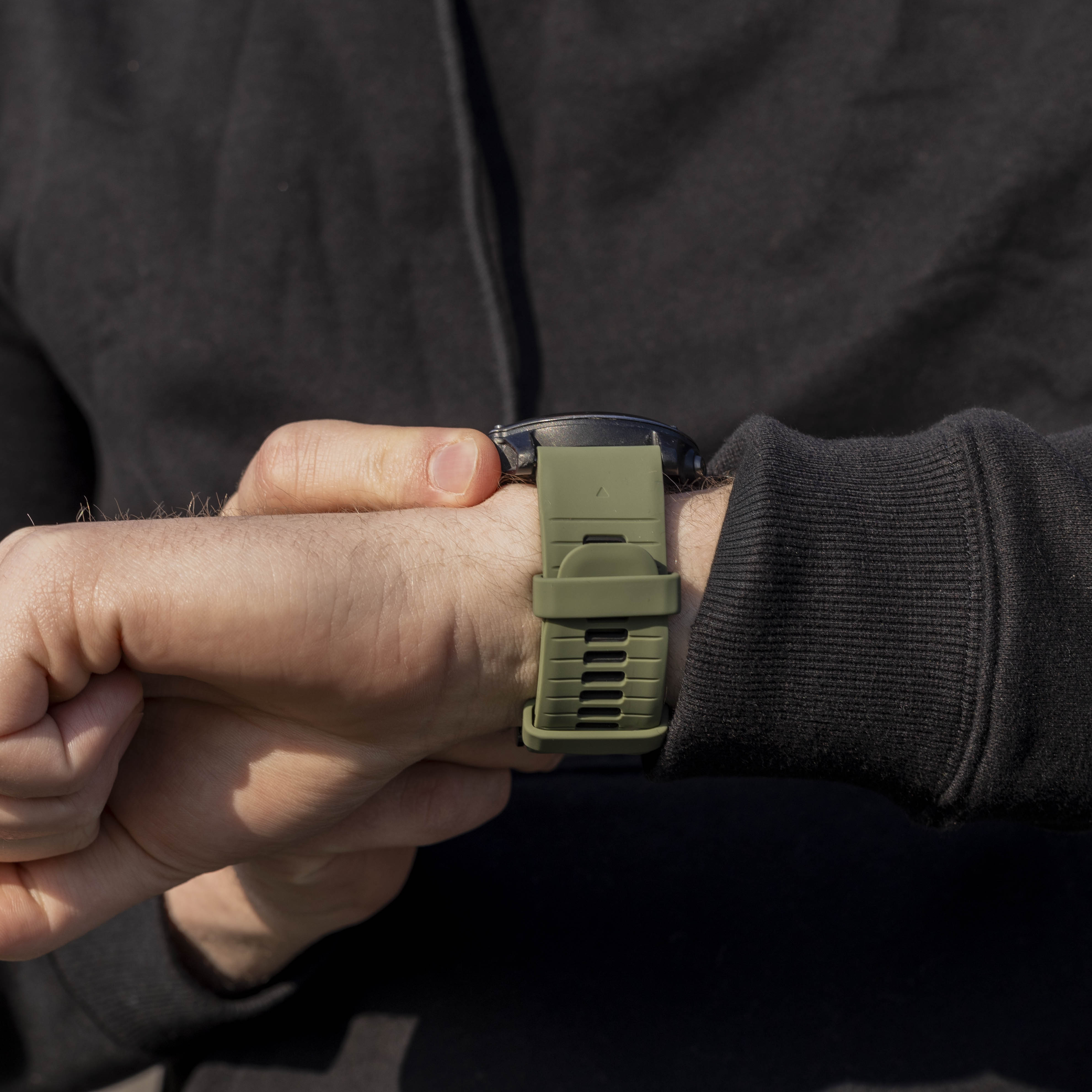 Garmin Fenix 5x / 6x Sportarmband (Grün/Schwarz)