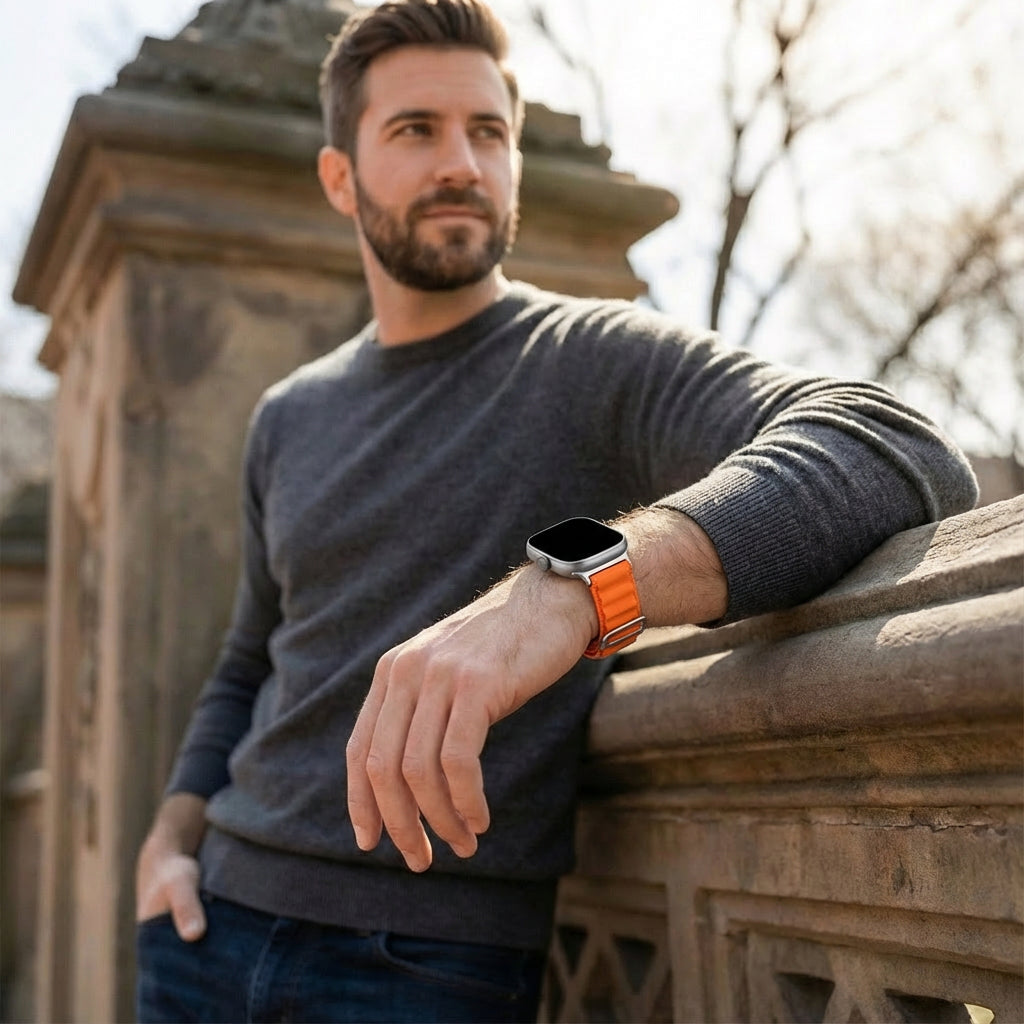 Xiaomi Smart Band 9 Pro Alpine Nylonarmband (Orange)