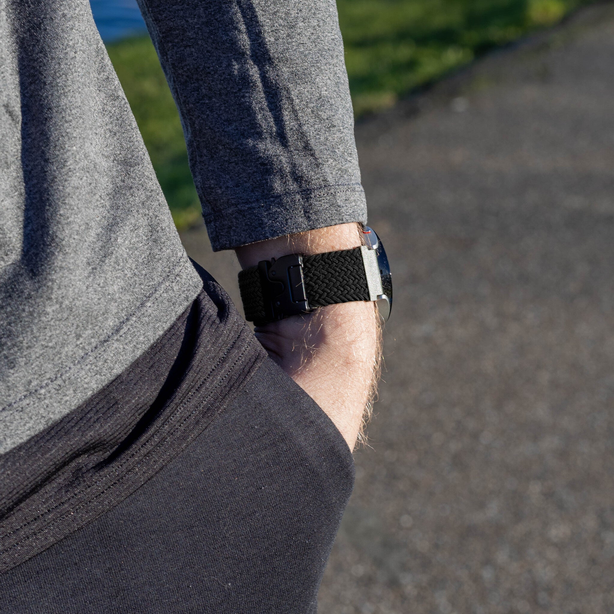 Amazfit Balance 2 Geflochtenes Armband mit P-Schließe (Schwarz)