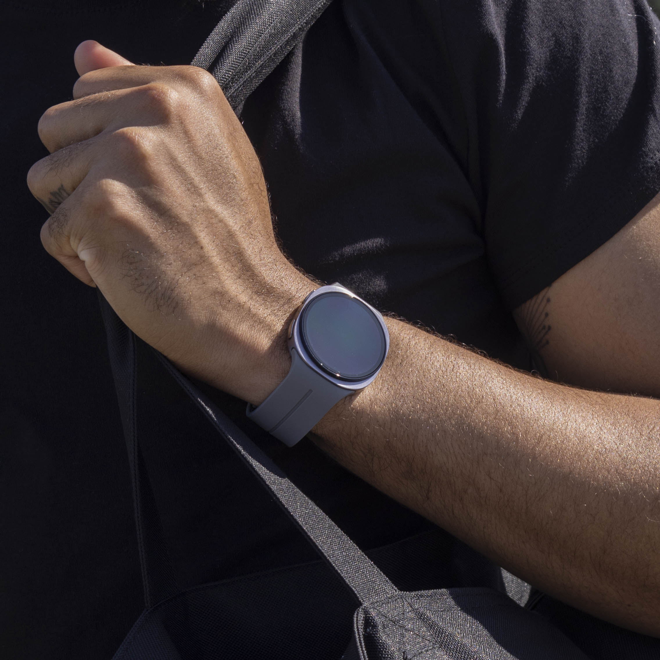 Samsung Galaxy Watch 8 - 44mm D-Schnalle Silikonarmband (Dunkel Grau)