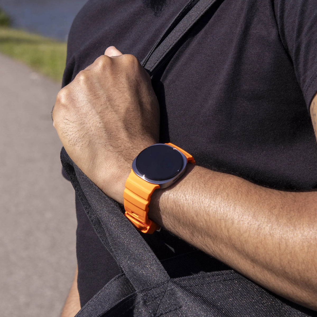 Silicone Strap Extreme, orange, lifestyle photo