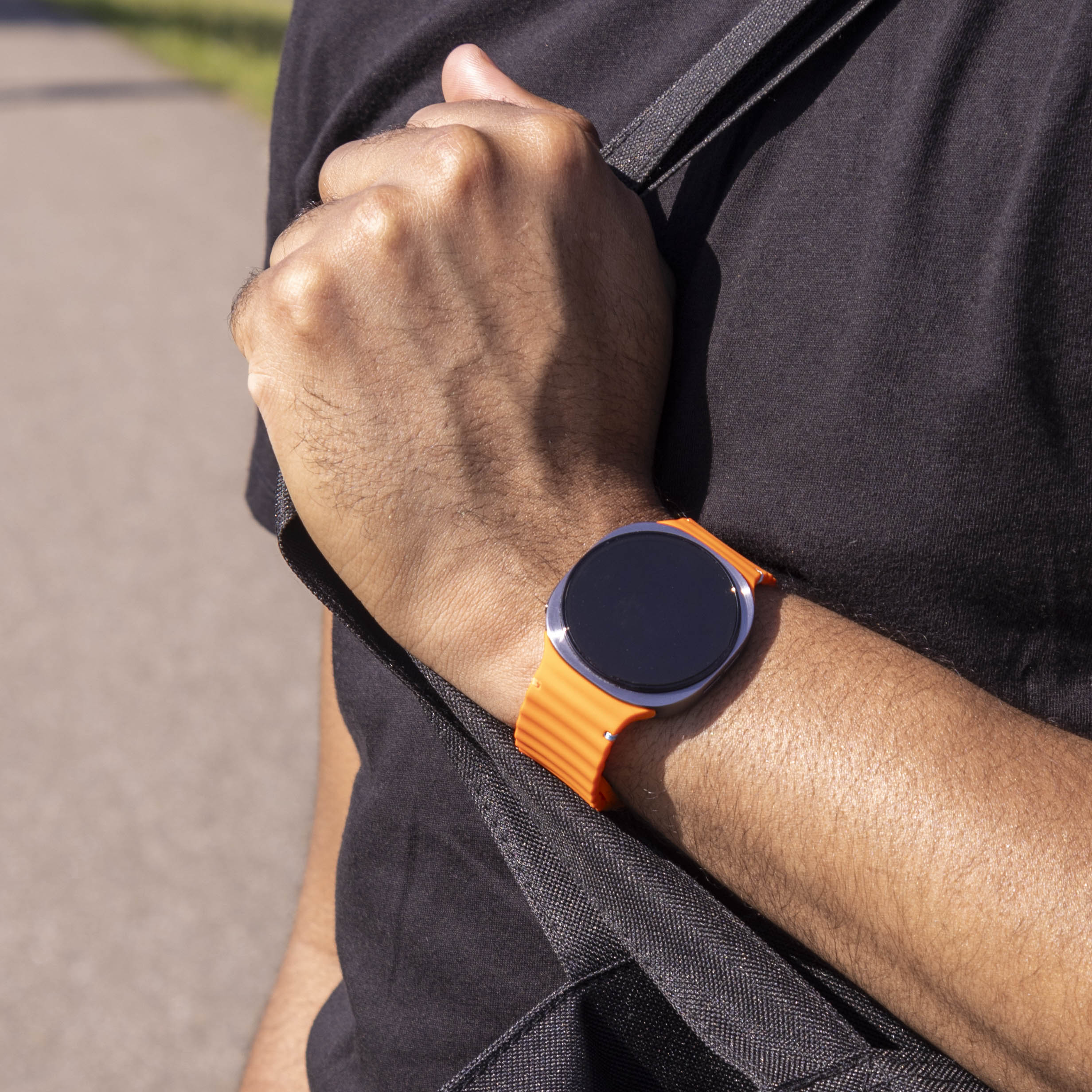 Samsung Galaxy Watch 9 - 40mm Wave Silicone Strap (Orange)