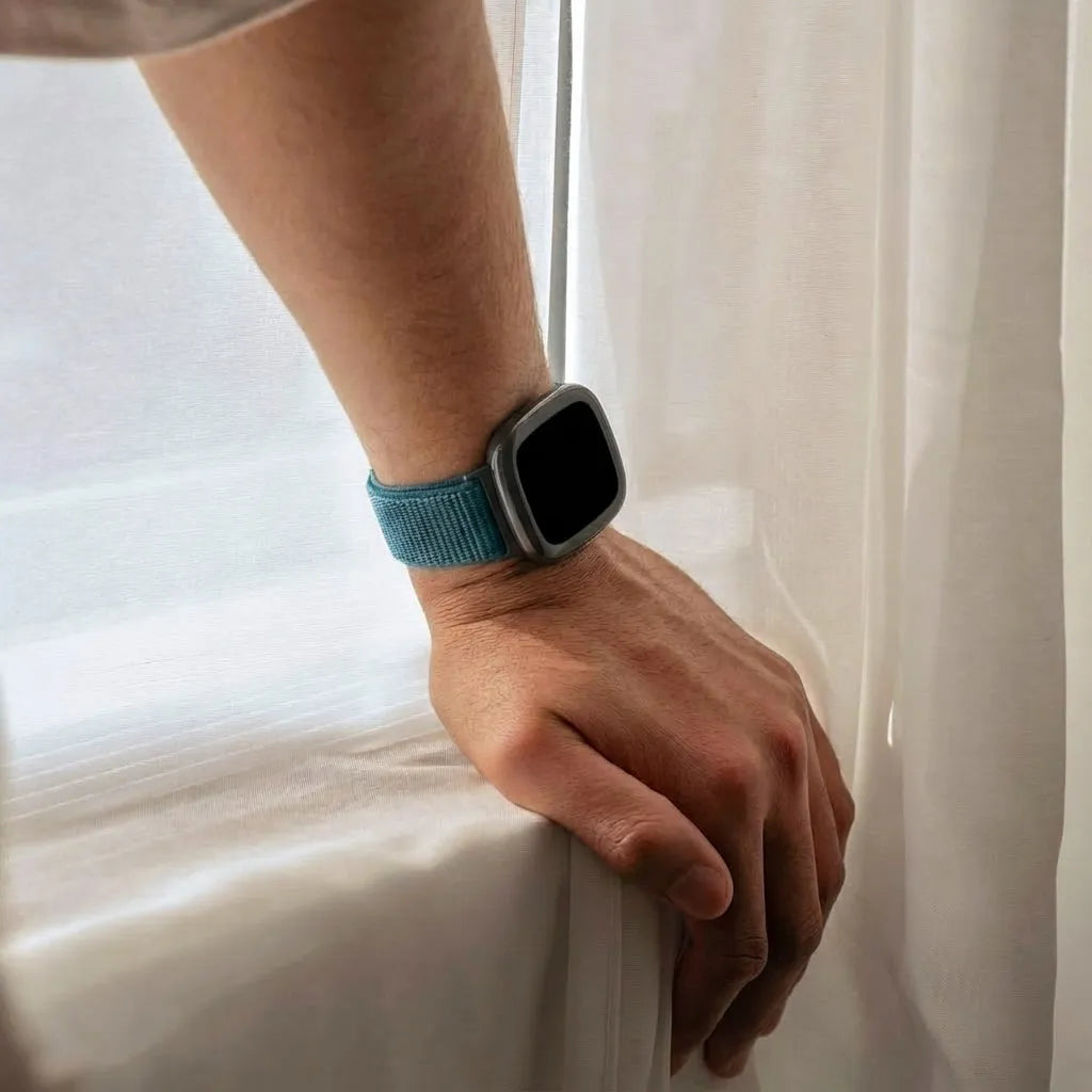 Fitbit Versa 4 Nylon Strap (Blue)