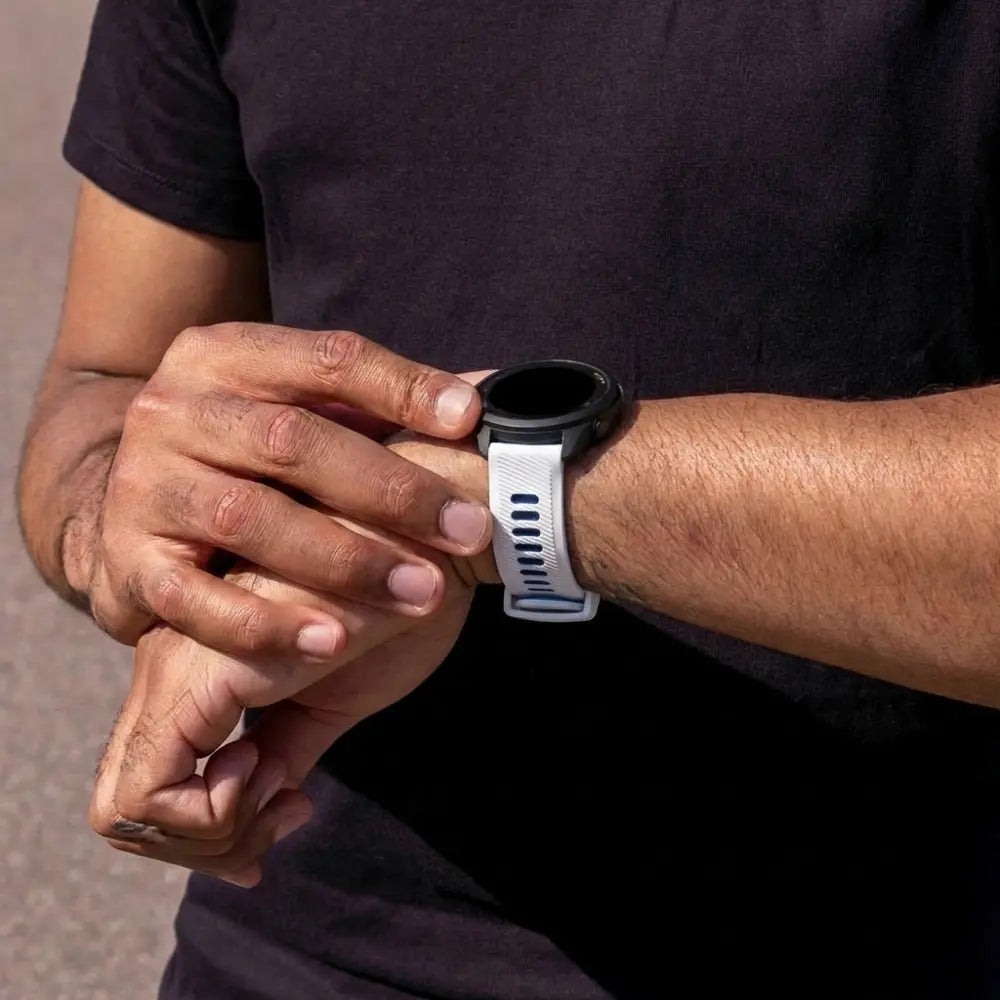 Garmin Vivoactive 5 Schnalle Sport Amrband (Weiß/Blau)