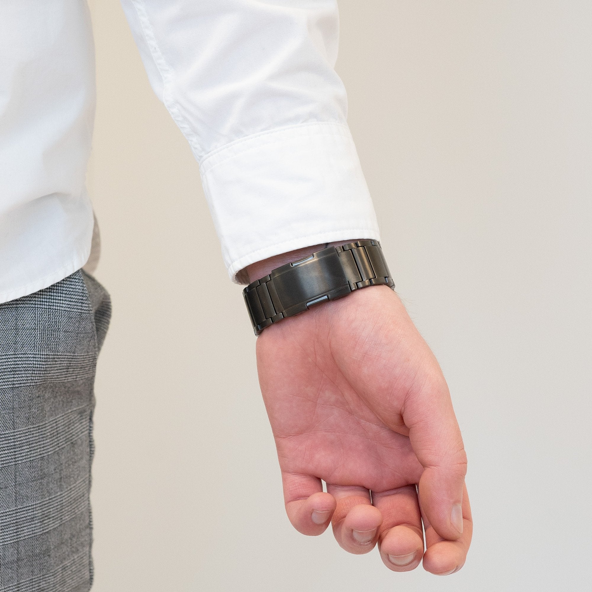 Bandz Xiaomi Watch 5 Titan-Gliederarmband (Graphit)