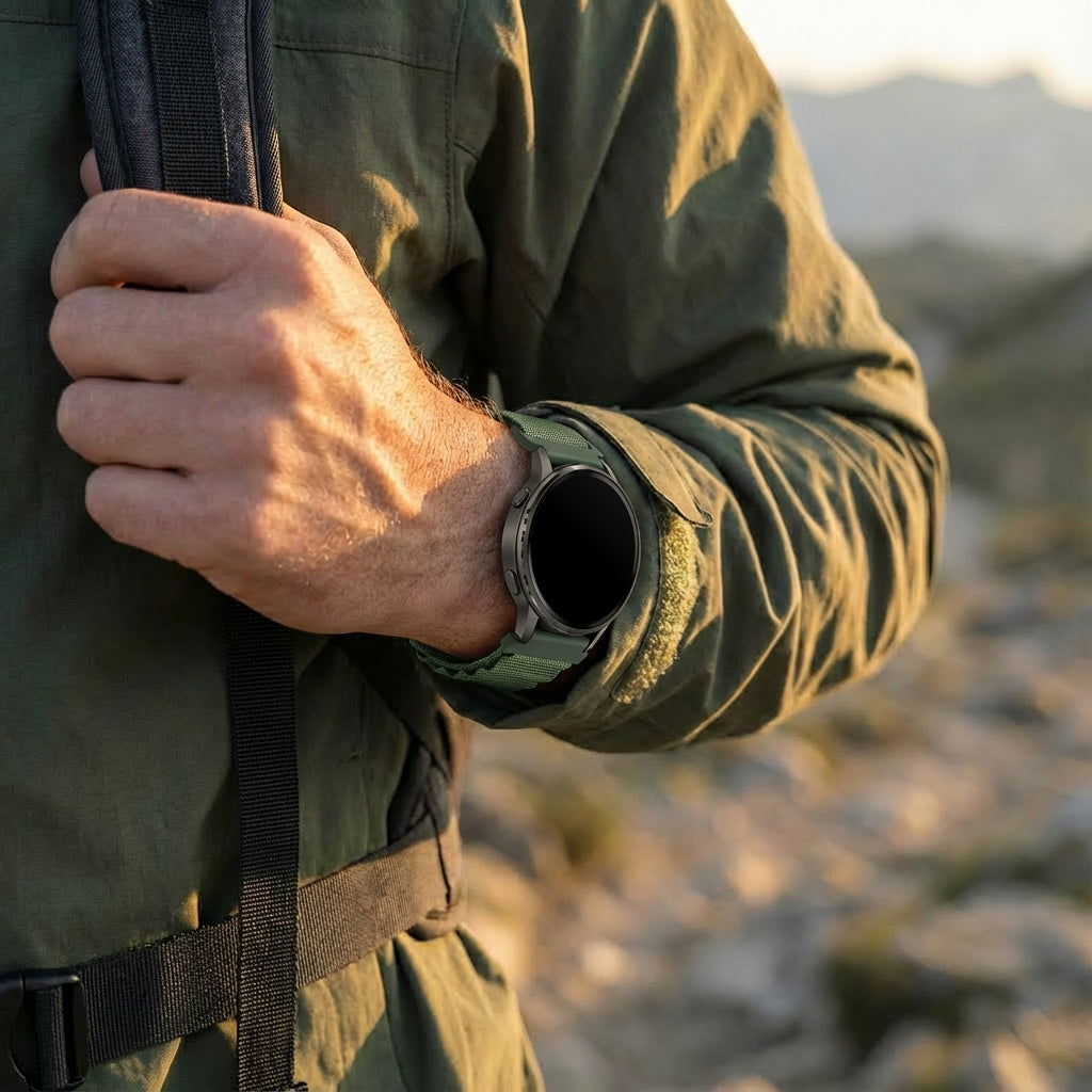 Bandz Garmin Vivoactive 4 Alpine Nylonarmband (Grün)