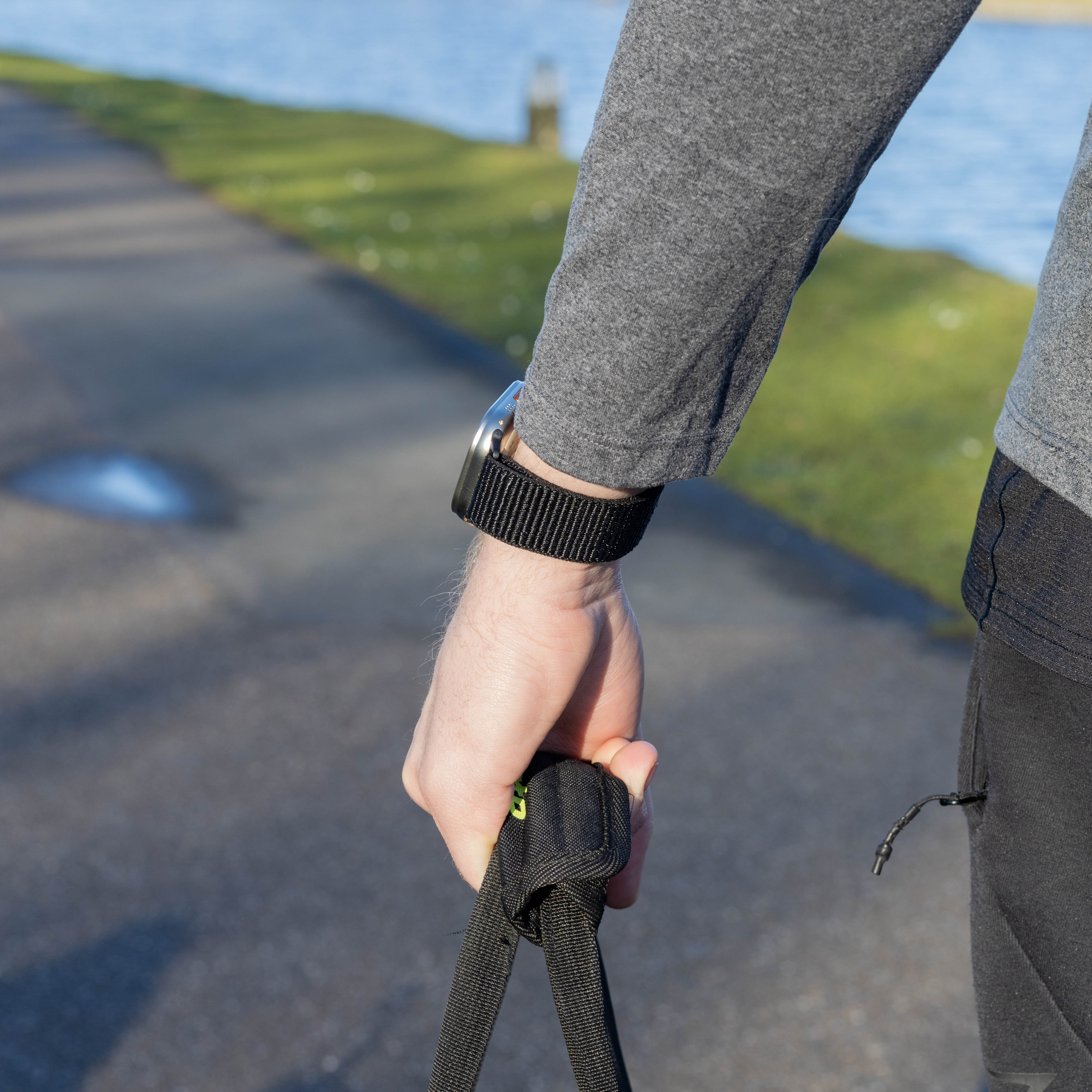 Bandz Apple Watch Ultra Nylonarmband 'Classic' mit P-Schnalle (Schwarz)
