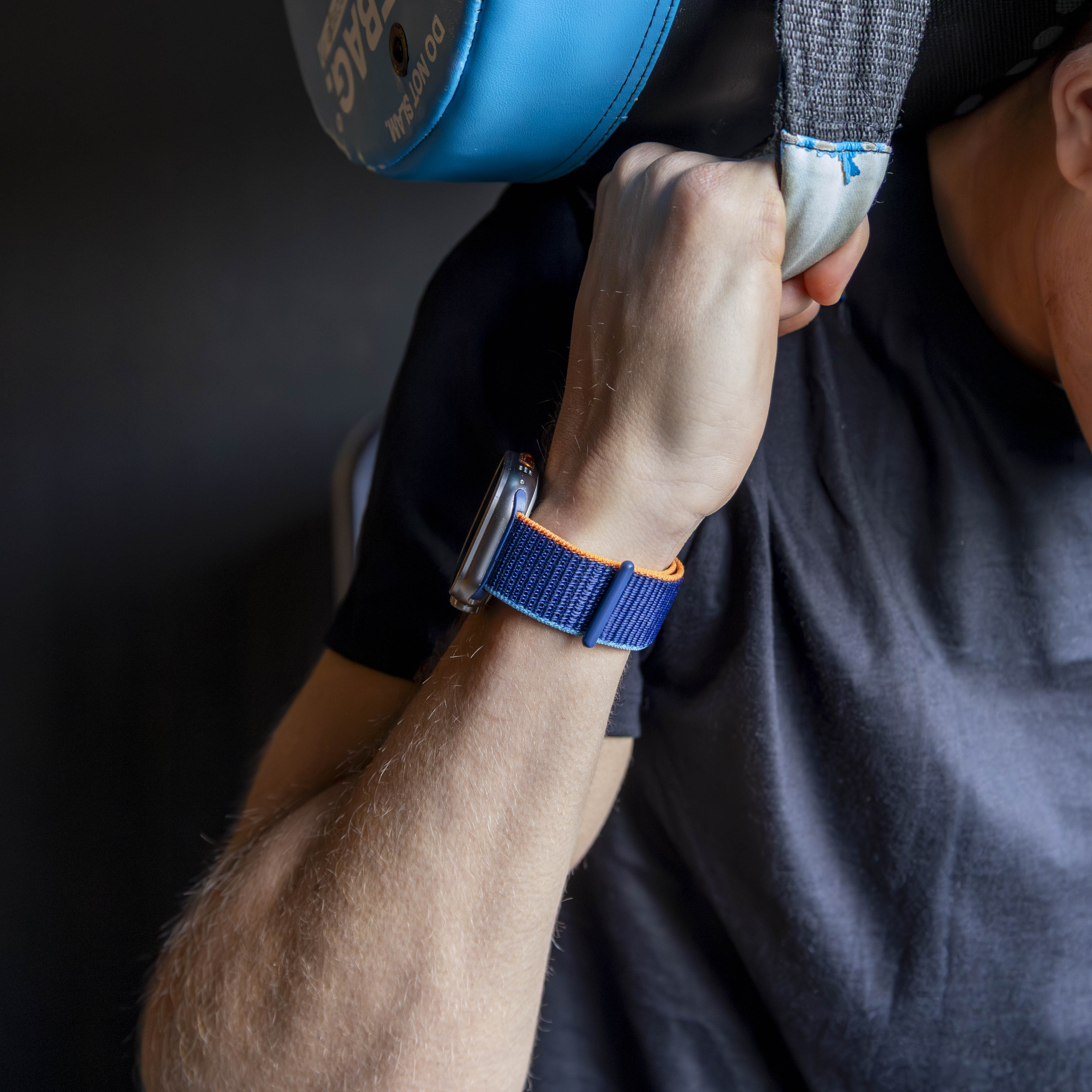 Bandz Apple Watch Ultra Nylonarmband 'Classic' (Blau Mix)