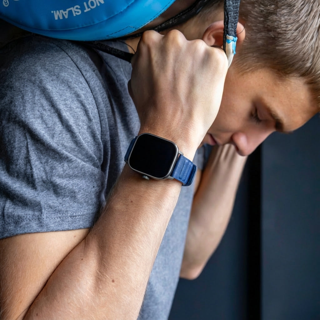 Xiaomi Smart Band 8 Pro Magnetisches Silikonarmband (Duo Blau)