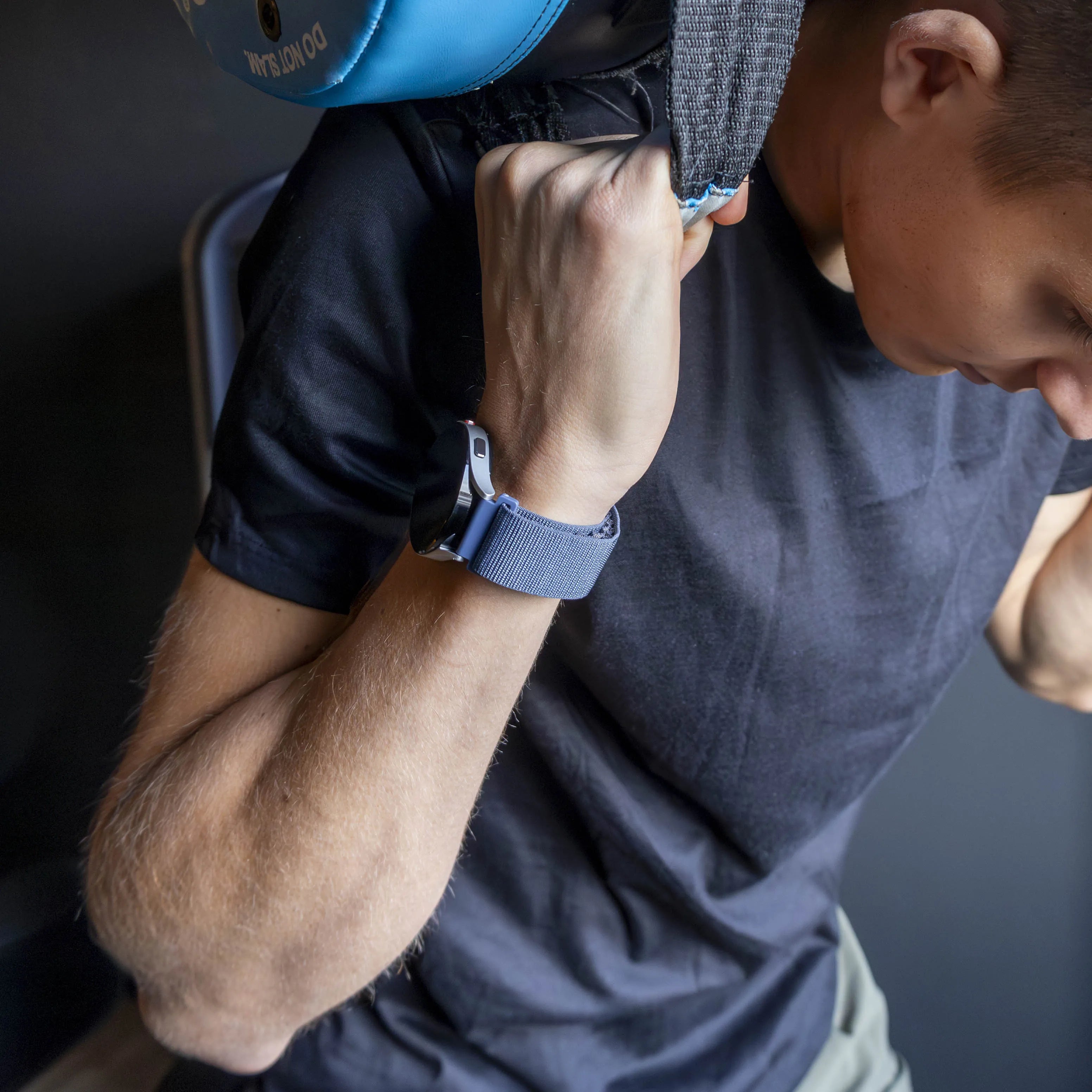 Nylon Alpine Strap, grey-blue, lifestyle photo