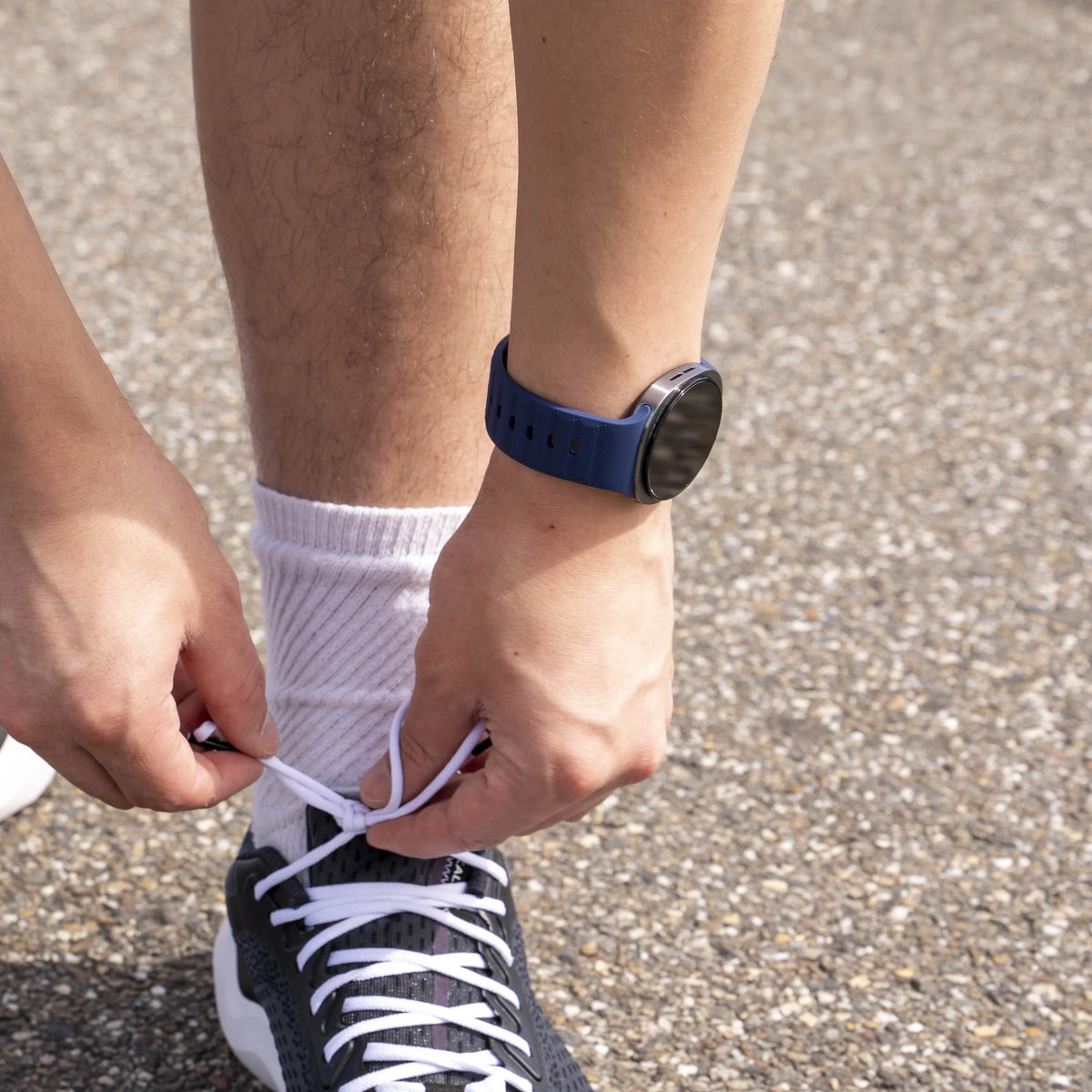 Outdoor Silicone Strap, dark blue, lifestyle photo
