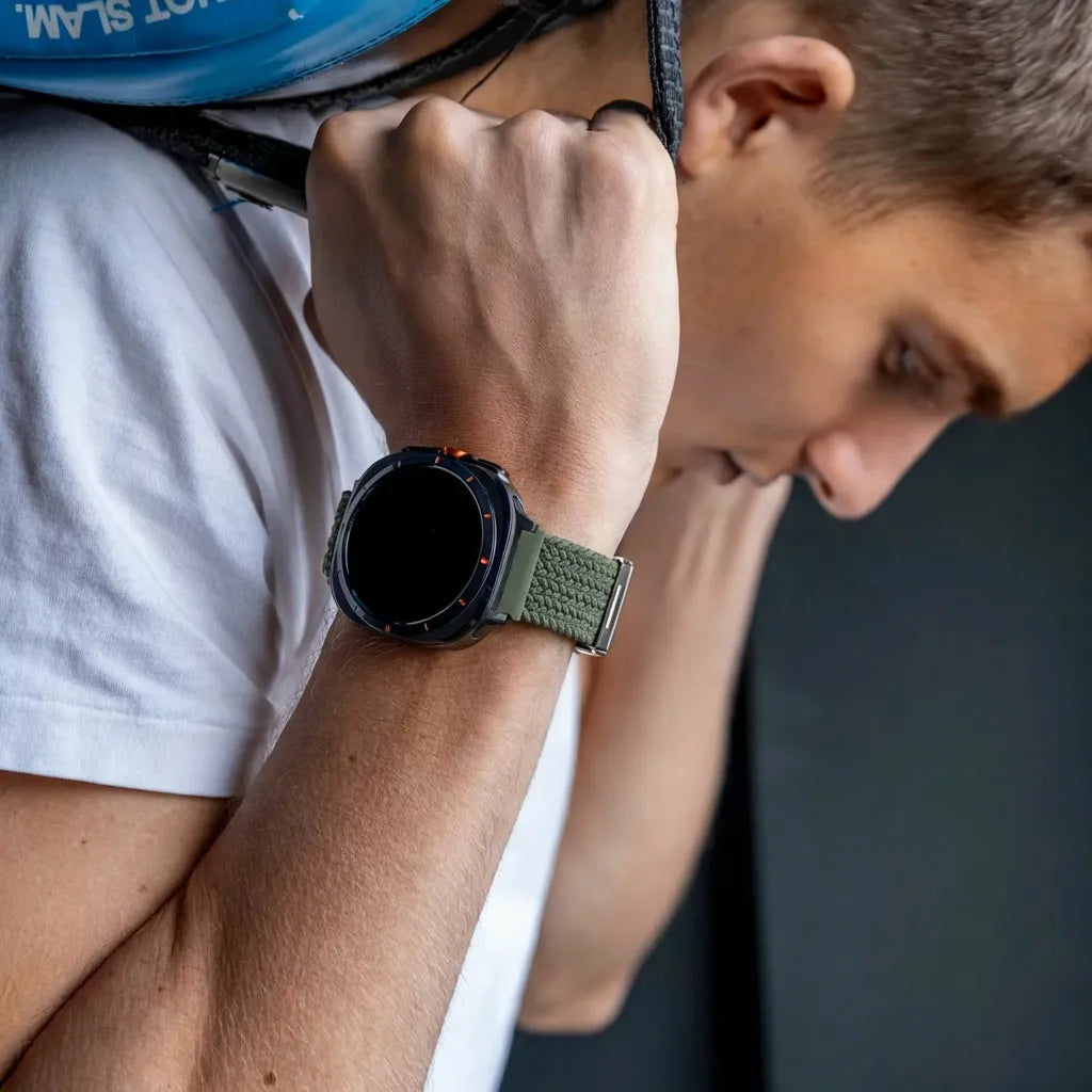 Samsung Galaxy Watch Ultra geflochtenes Armband (Olivgrün)