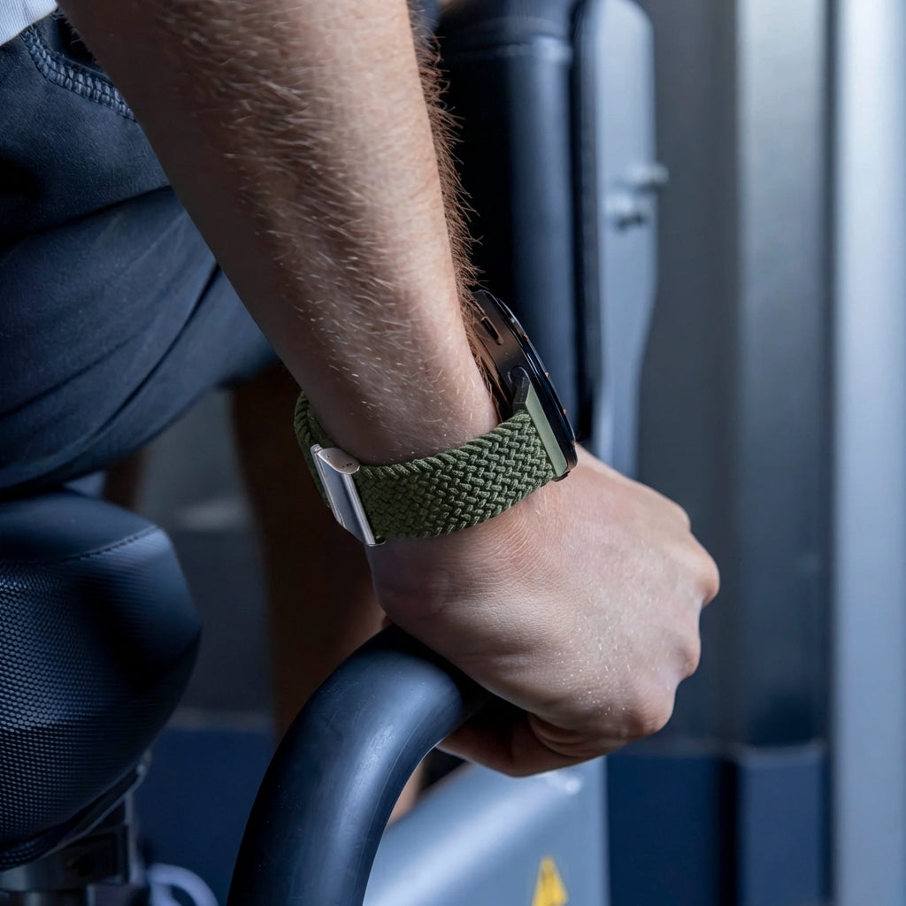 Samsung Galaxy Watch Ultra 2 Geflochtenes Nylonarmband (Olivgrün)