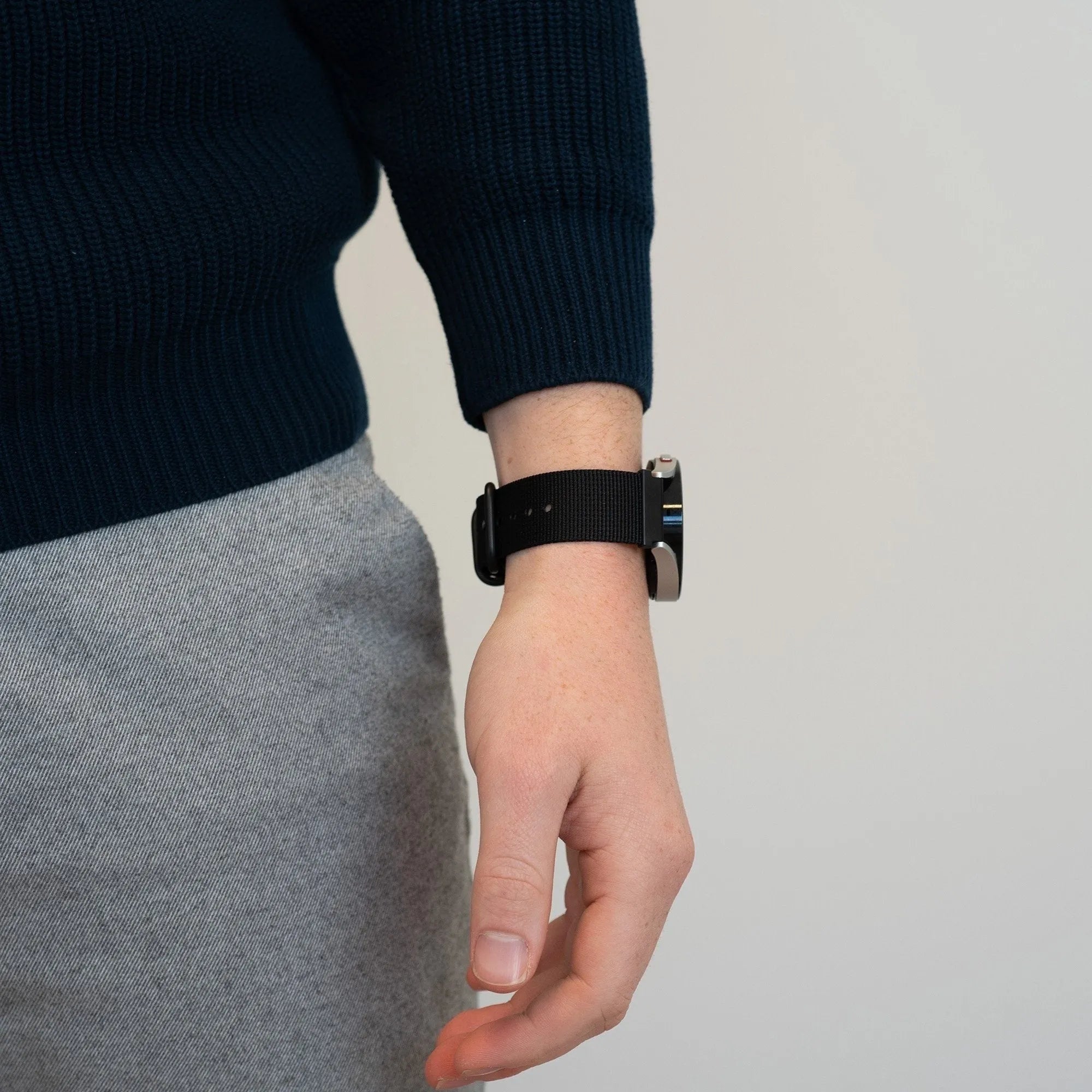 Bandz Oppo Watch X2 Nylonarmband mit Schnalle (Schwarz)