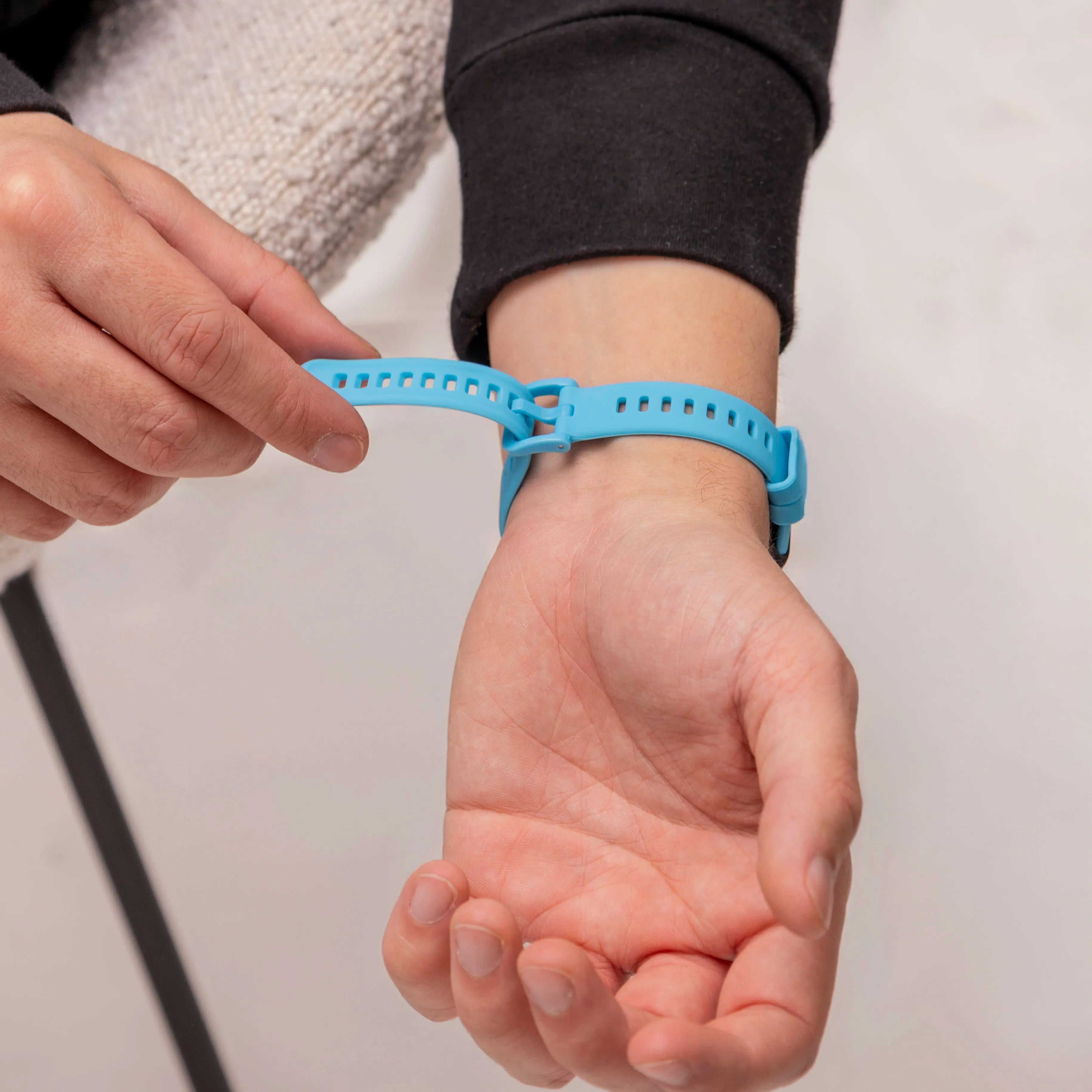 Silicone Strap, light blue, lifestyle photo