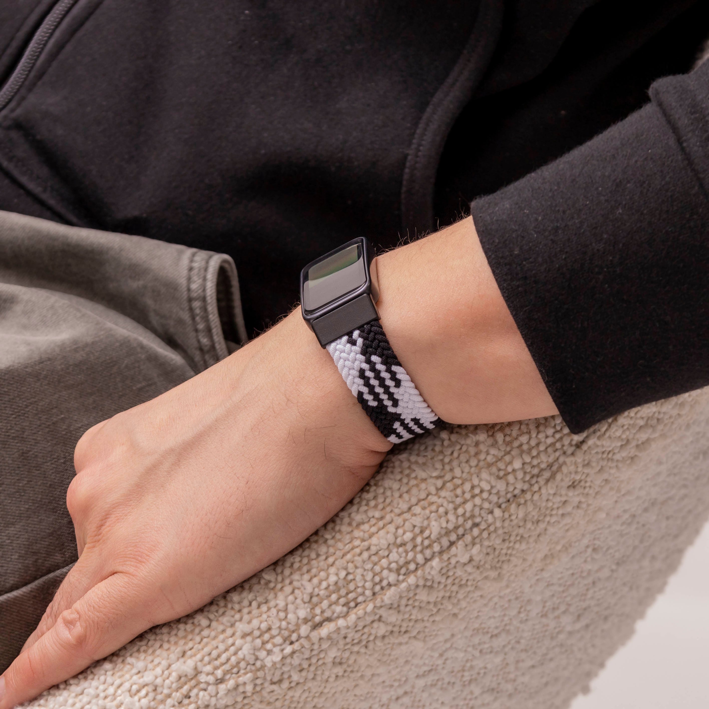 Huawei Band 8 Geflochtenes Armband (Mandala Schwarz)