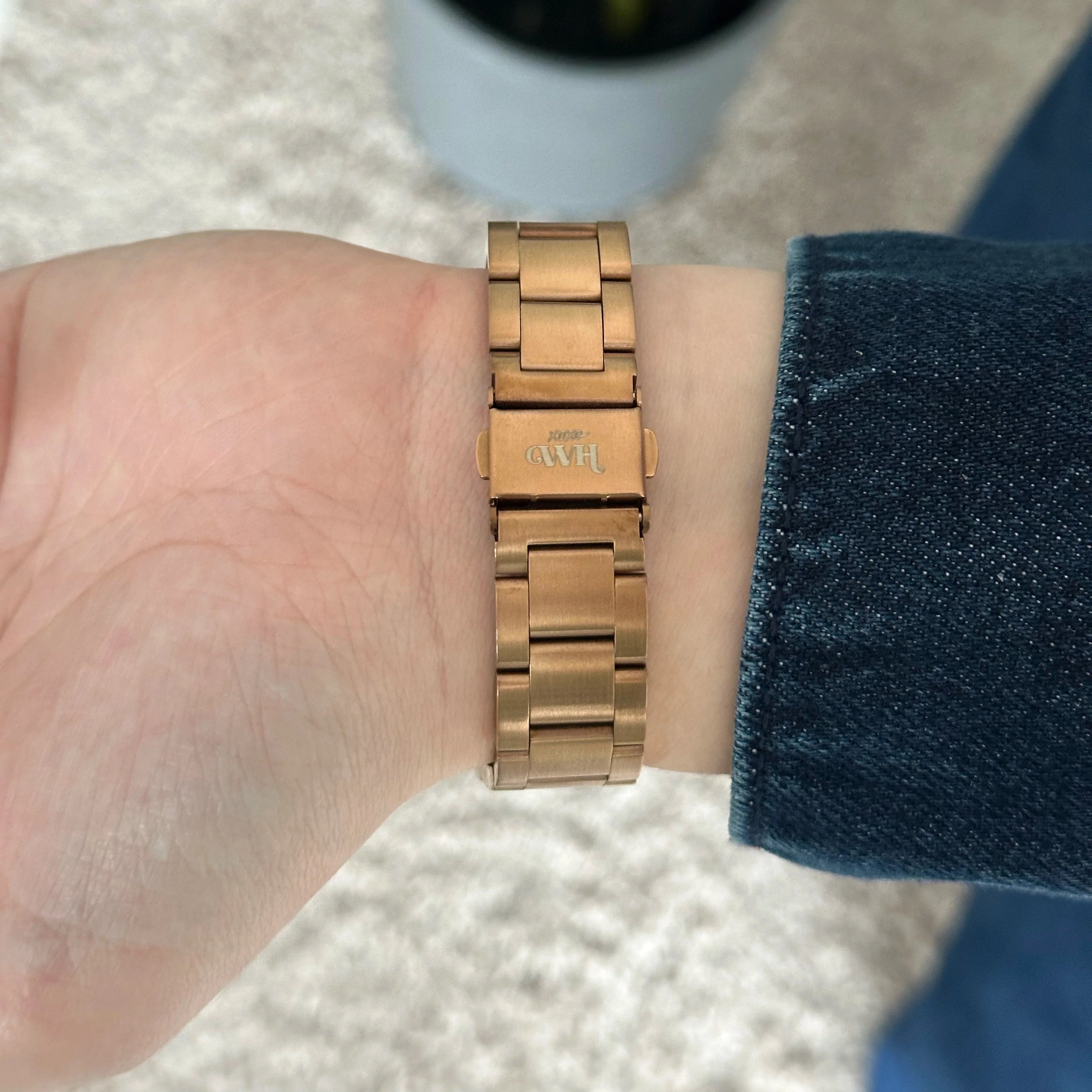 xoxo Wildhearts Apple Watch Feines Stahlarmband (Roségold)