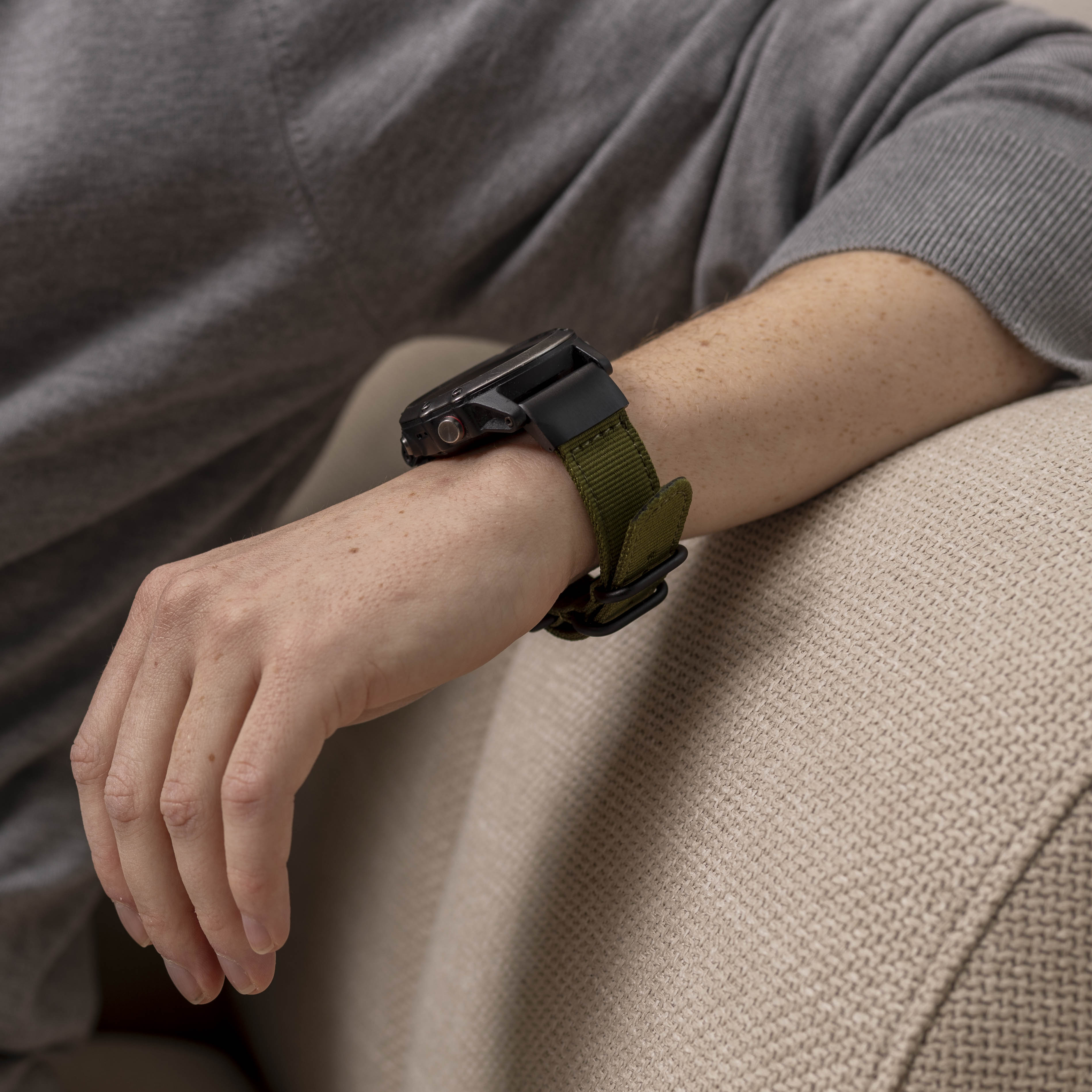 Garmin Instinct 3 - 50mm Nylon Schnallenarmband (Grün)