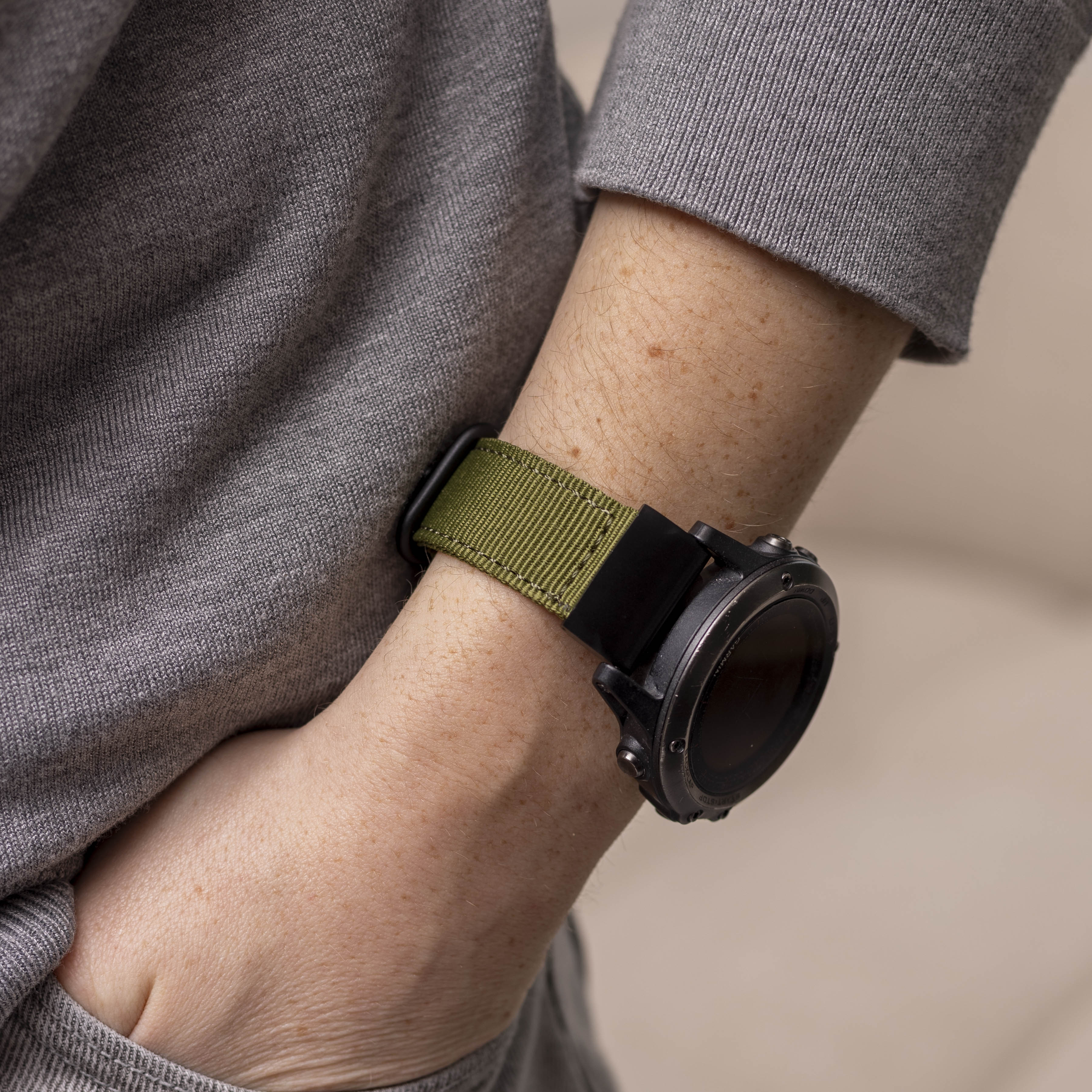 Garmin Instinct 3 - 50mm Nylon Schnallenarmband (Grün)