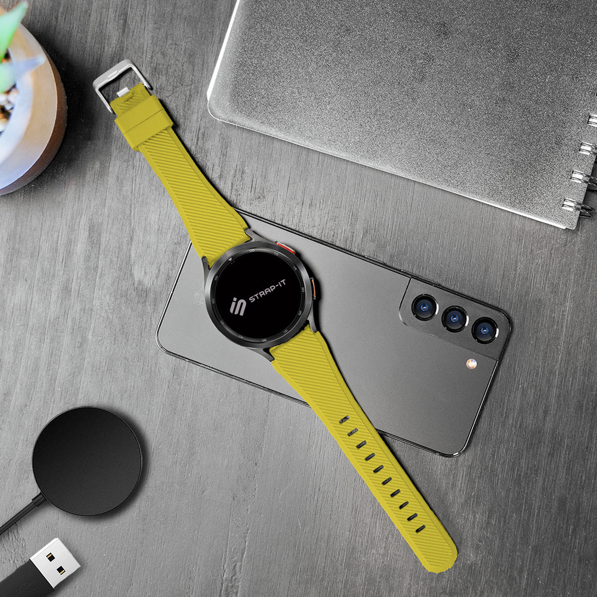 Withings ScanWatch Nova Twill Silikonarmband (Gelb)