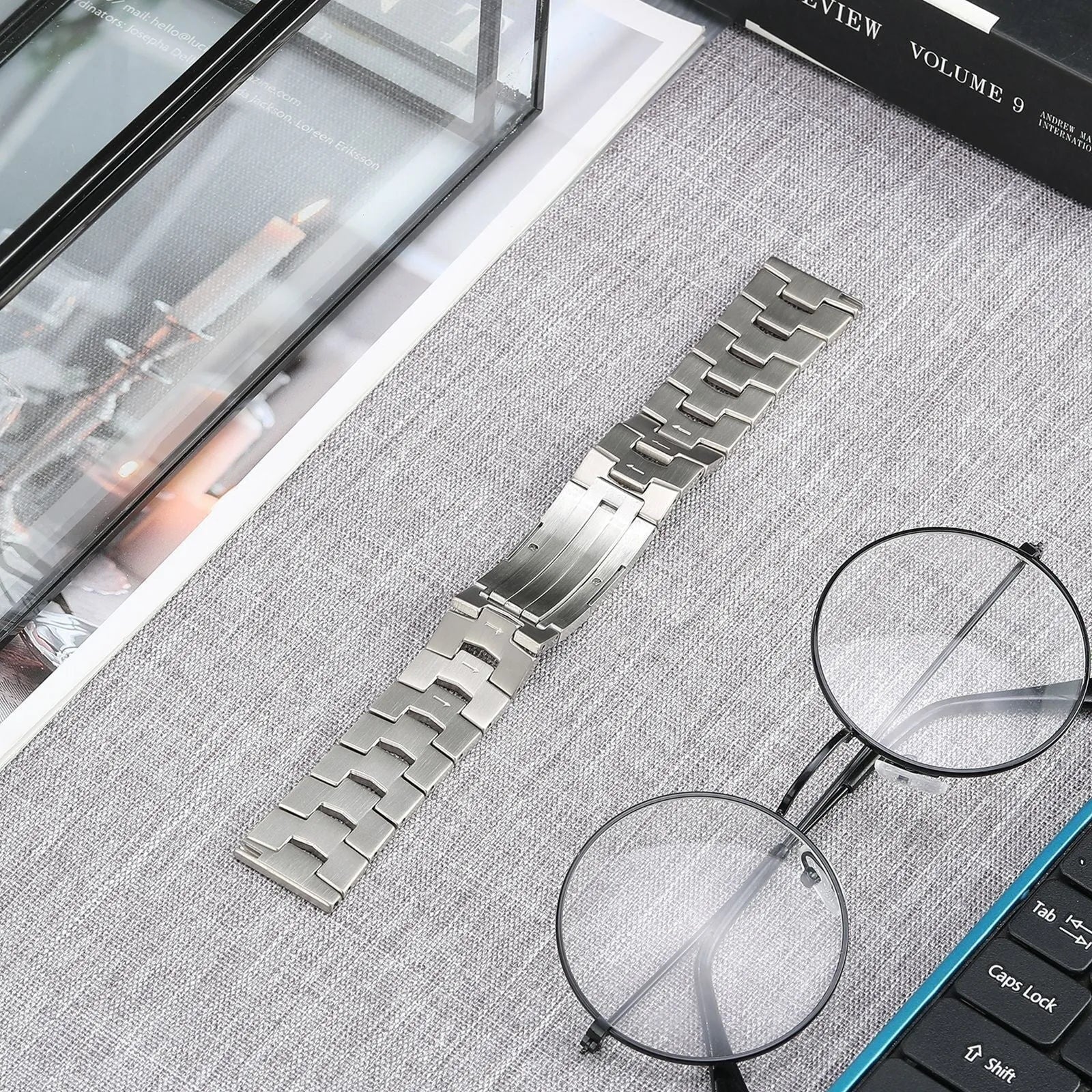 Suunto Vertical 2 Gebürstetes Titanarmband (Flache Schnalle) (Silber)