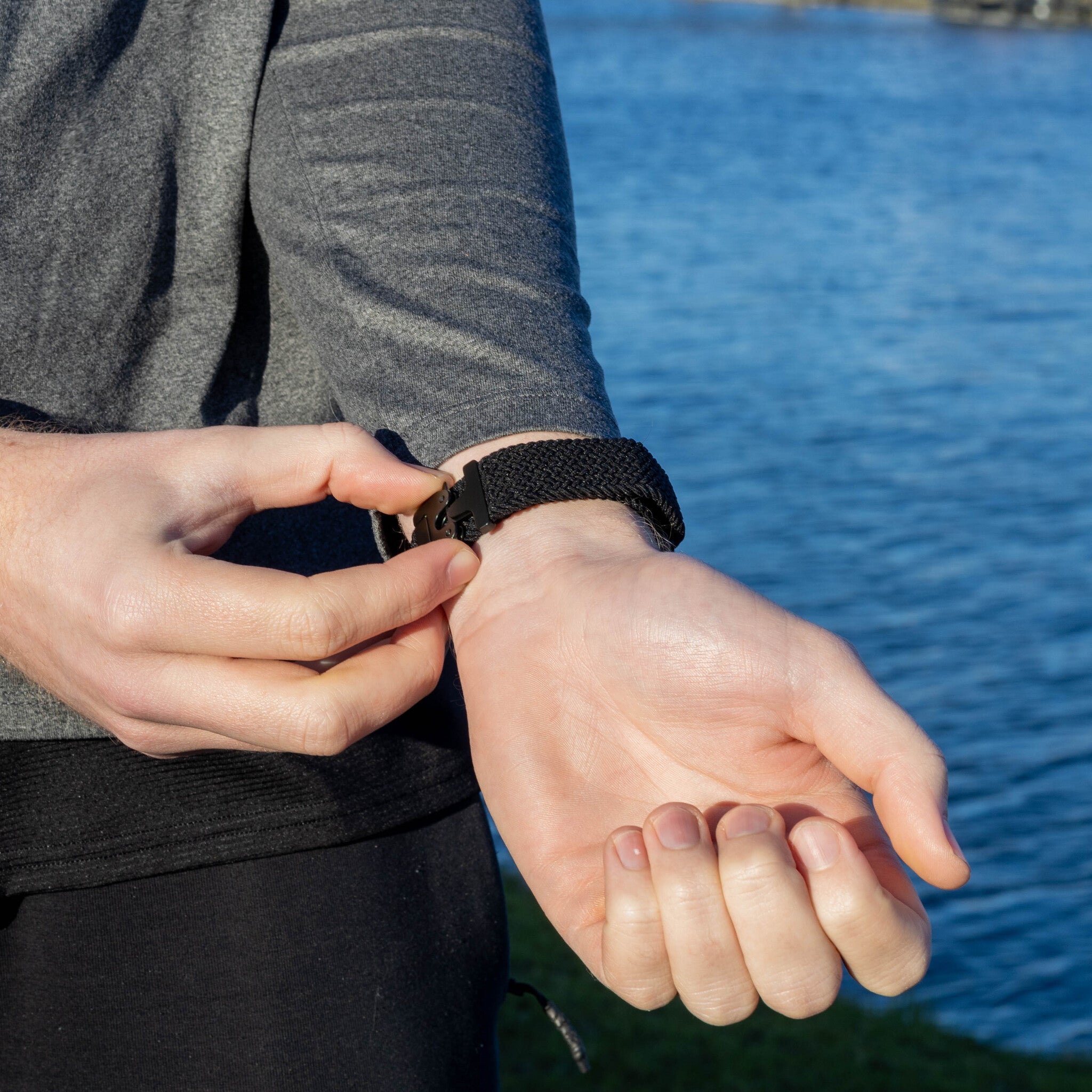 Huawei Watch GT 6 - 46mm Geflochtenes Armband mit P-Schließe (Schwarz)