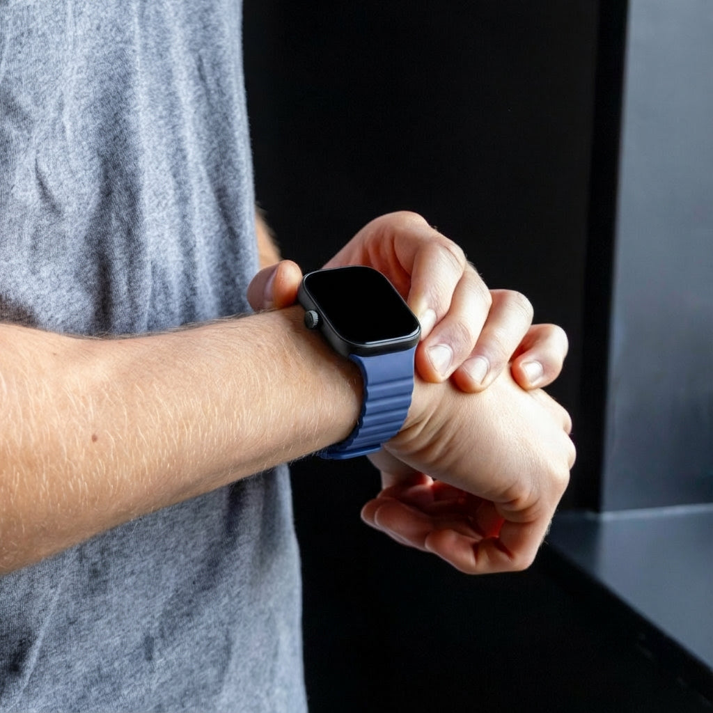 Xiaomi Smart Band 8 Pro Magnetisches Silikonarmband (Duo Blau)