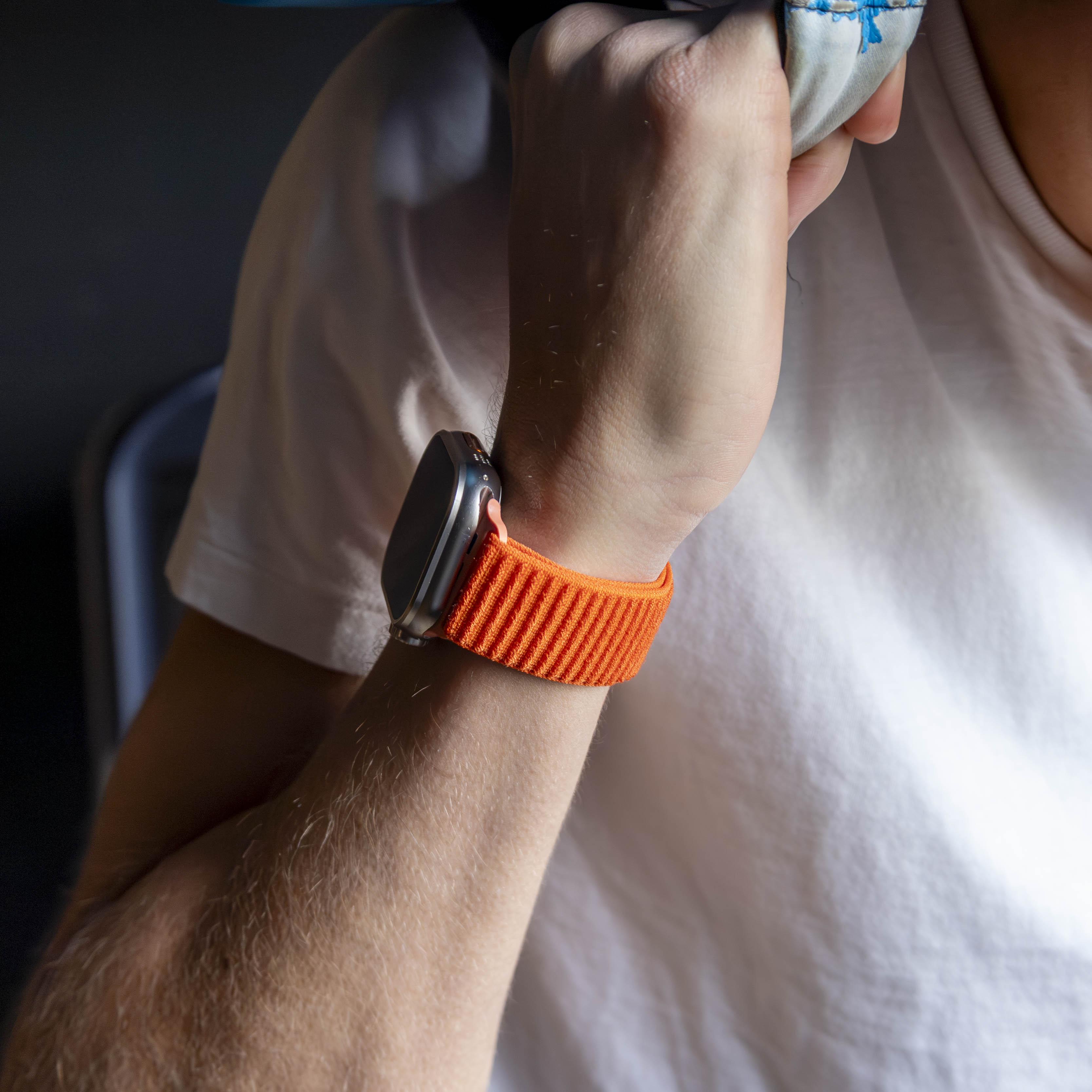 Apple Watch Ultra Wave Nylonarmband (Orange)